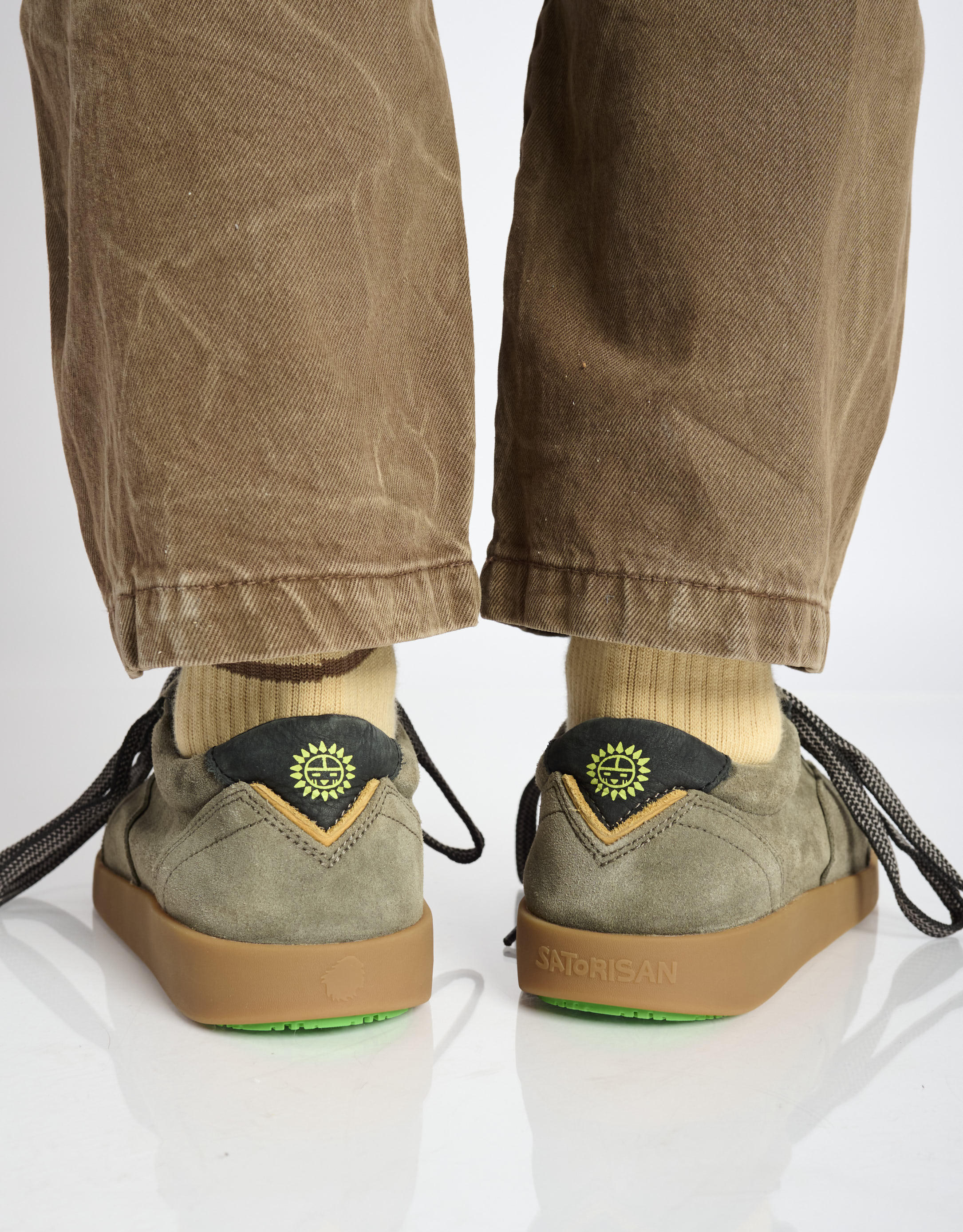 נעלי גברים - Satorisan - סניקרס זמש HATKO - חאקי4
