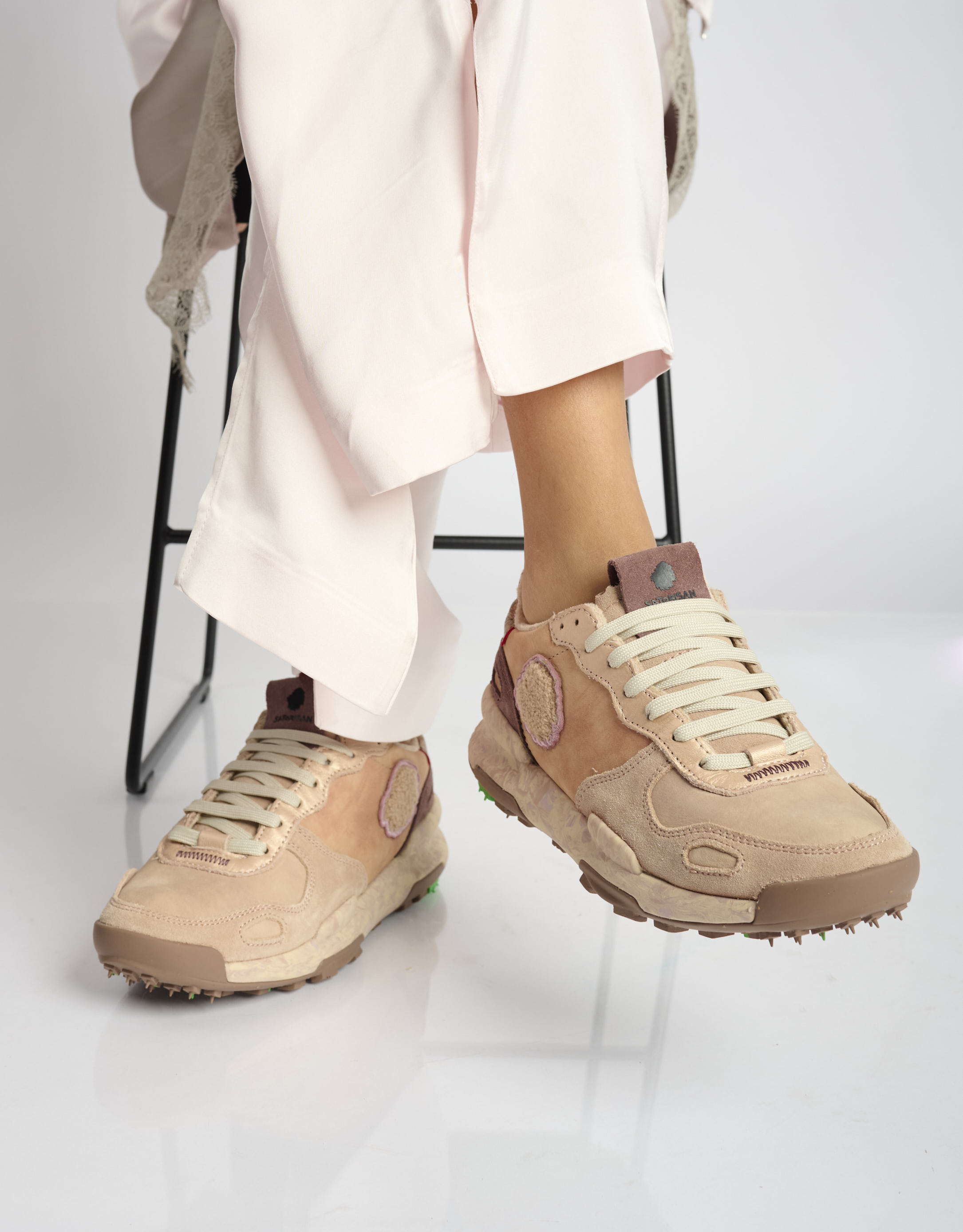 נעלי נשים - Satorisan - סניקרס עור CHACRONA - ורוד1