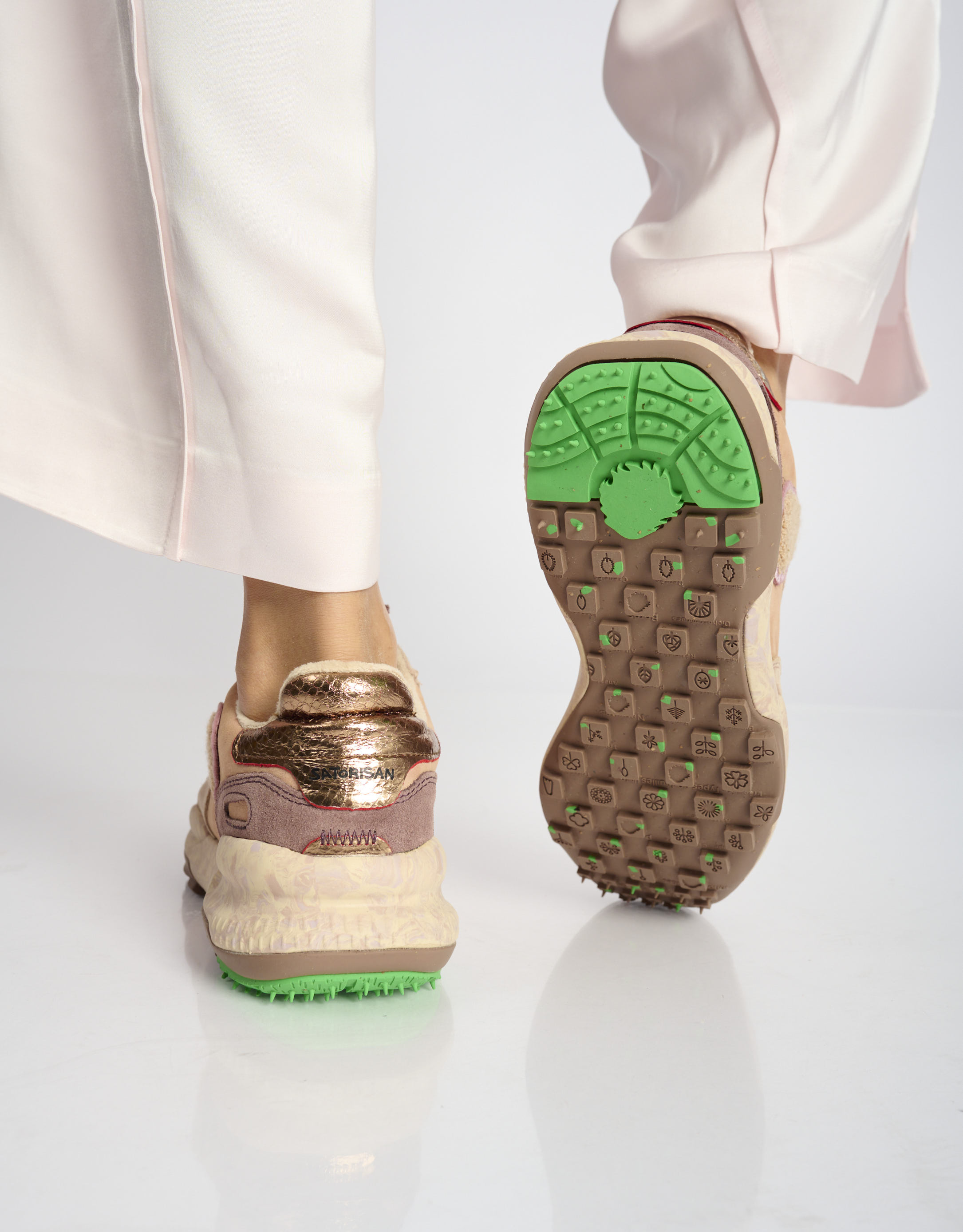 נעלי נשים - Satorisan - סניקרס עור CHACRONA - ורוד3