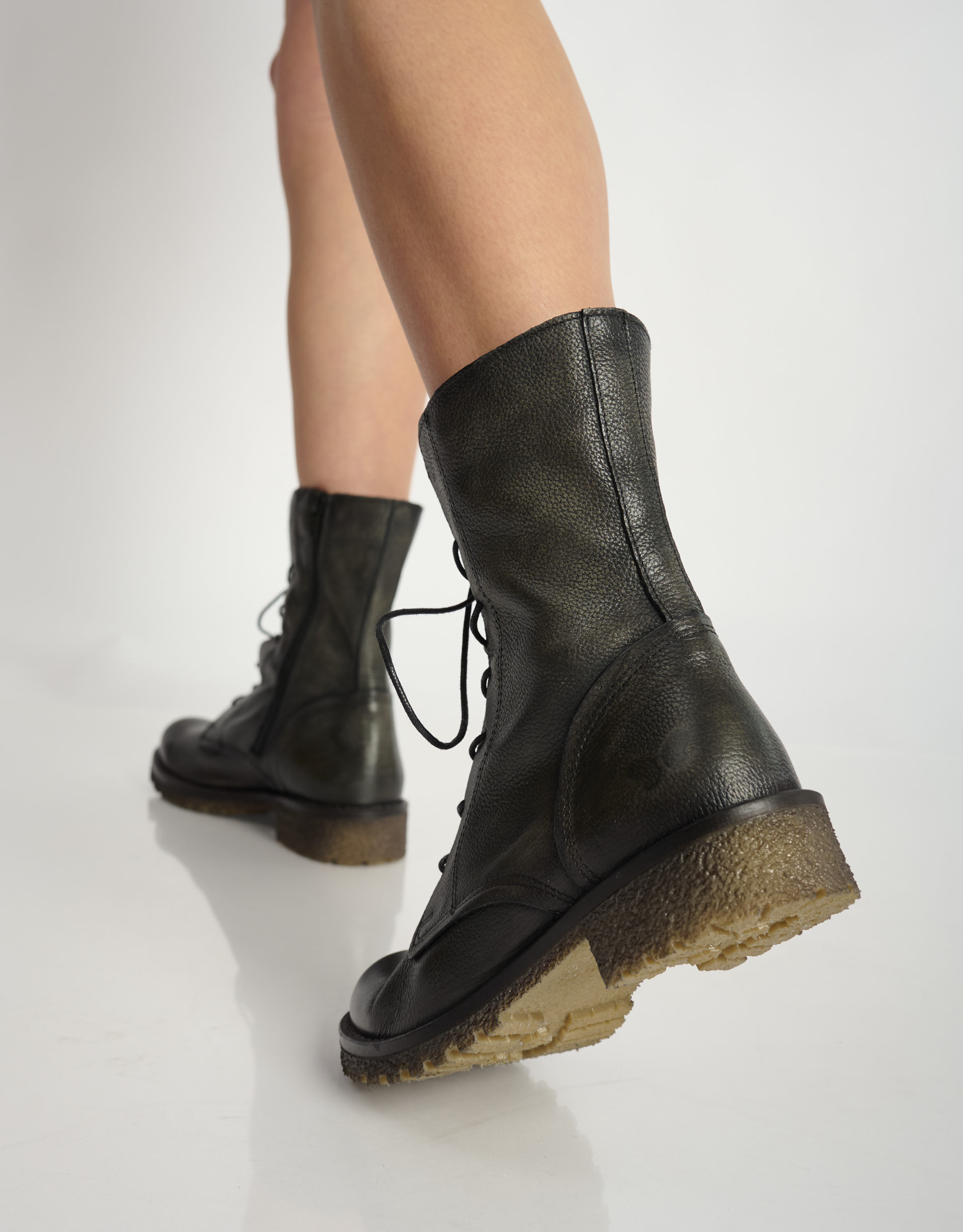 נעלי נשים - Felmini - מגפונים עם שרוכים CASTER - שחור מיוחד4