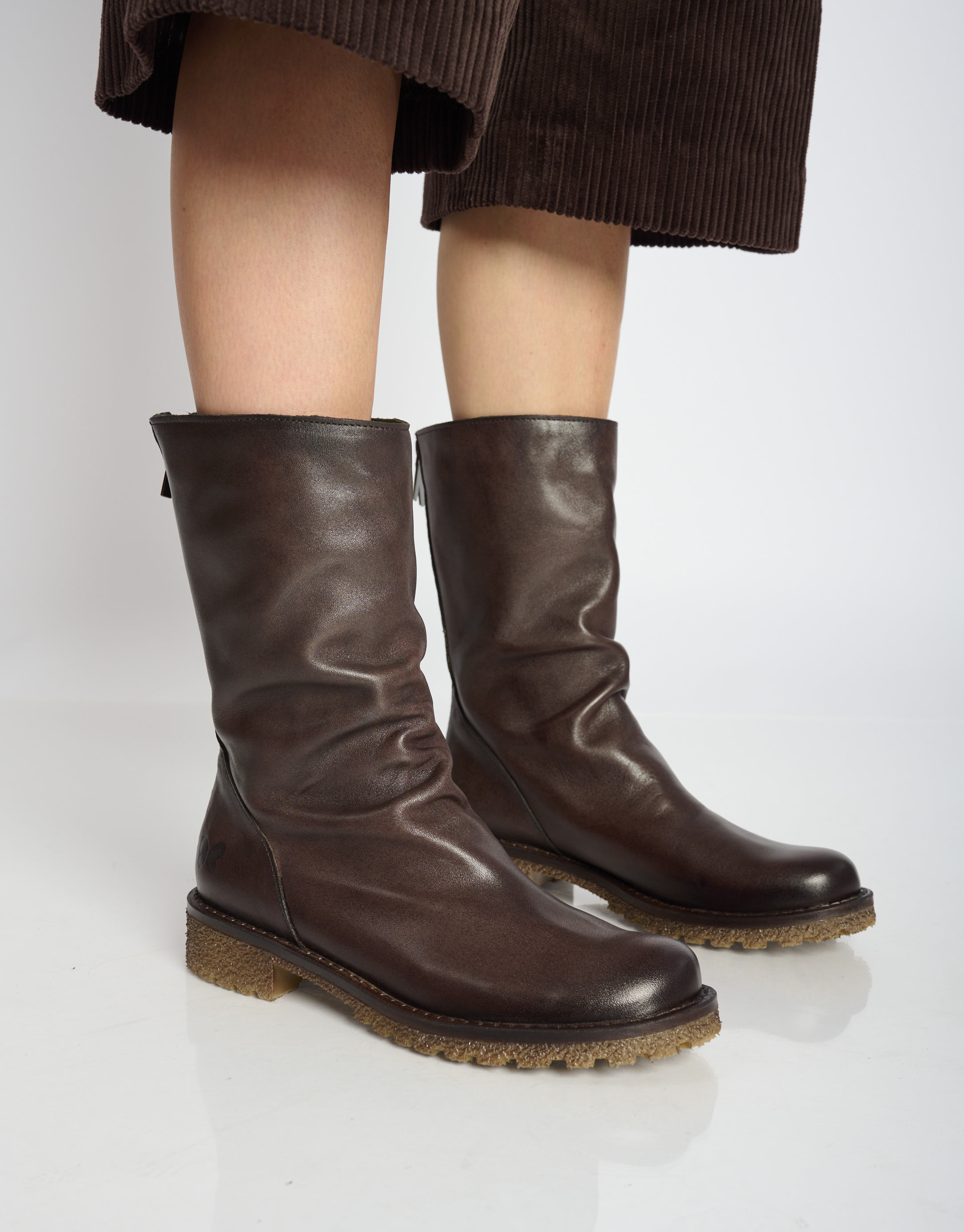 נעלי נשים - Felmini - מגפיים CASTER - חום כהה1