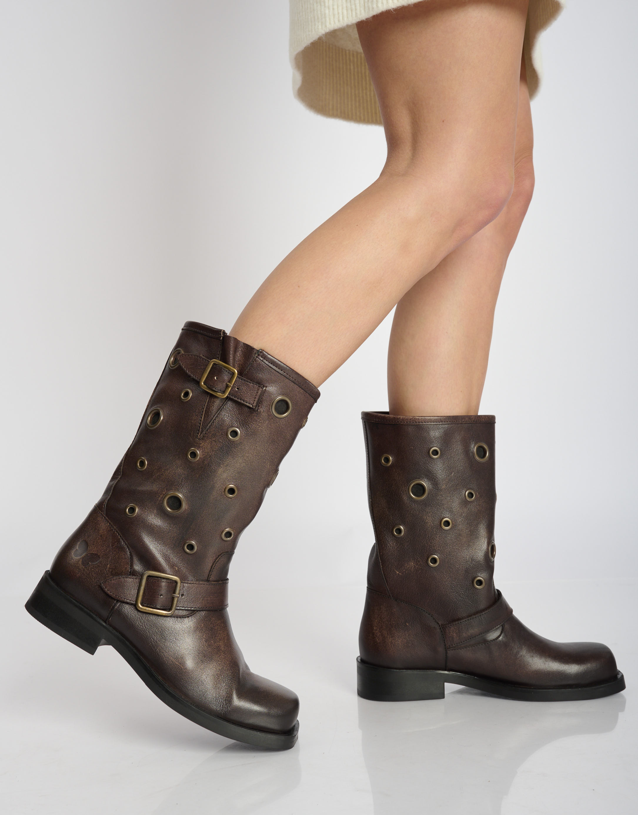 נעלי נשים - Felmini - מגפיים ELMA - חום כהה1