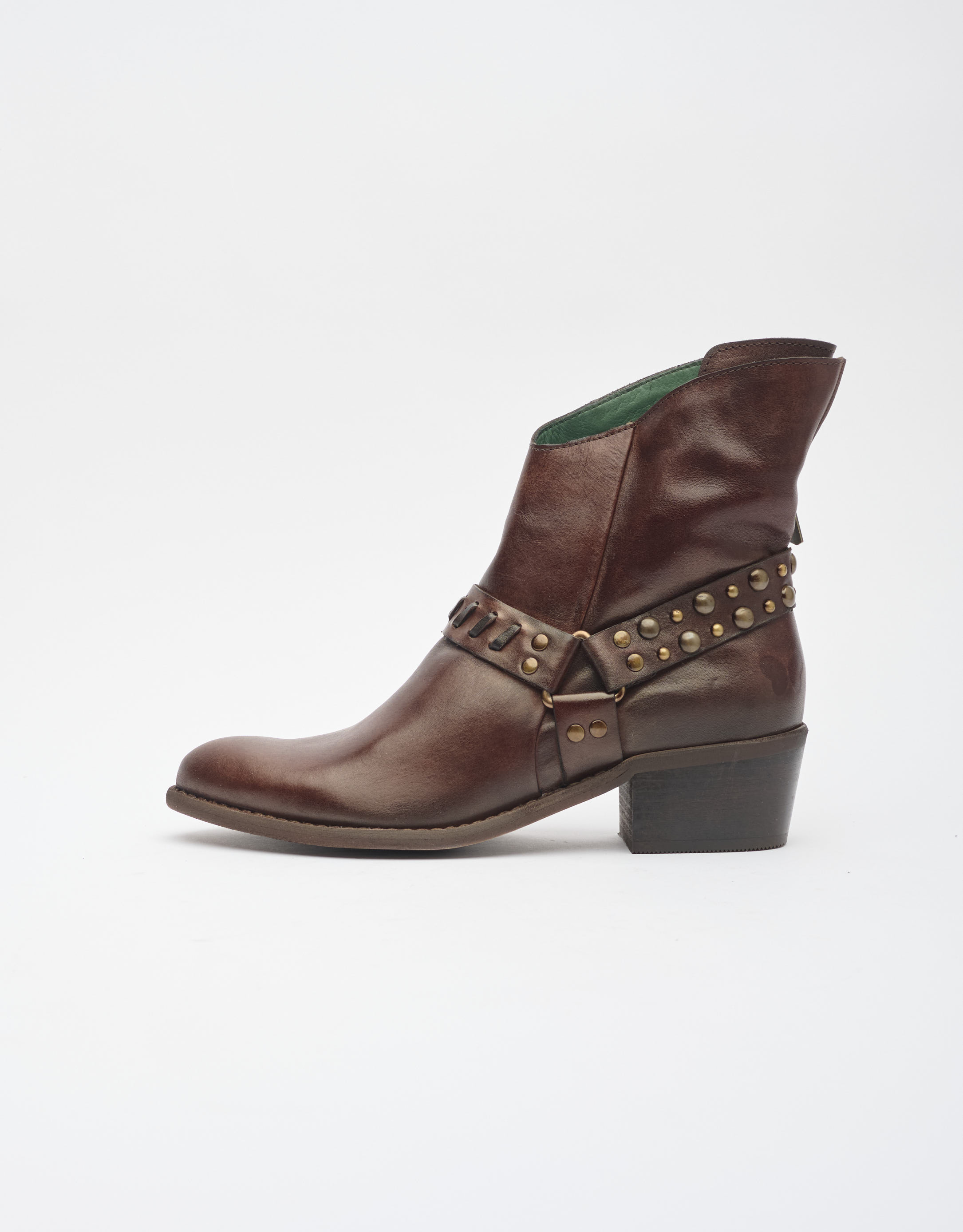 נעלי נשים - Felmini - מגפוני בוקרים וניטים RUBI - חום2