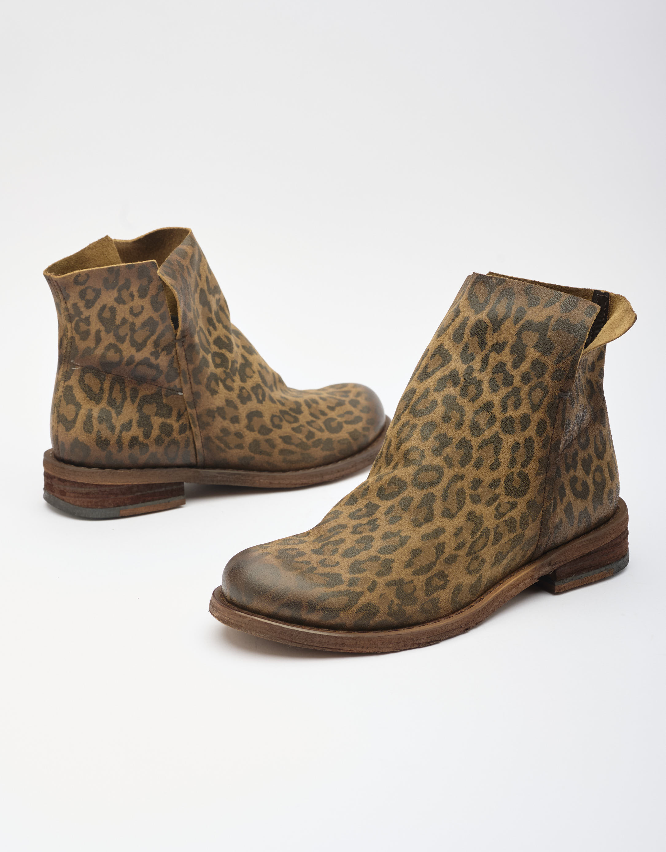 נעלי נשים - Felmini - מגפונים מנומרים GREDO - חום מנומר2