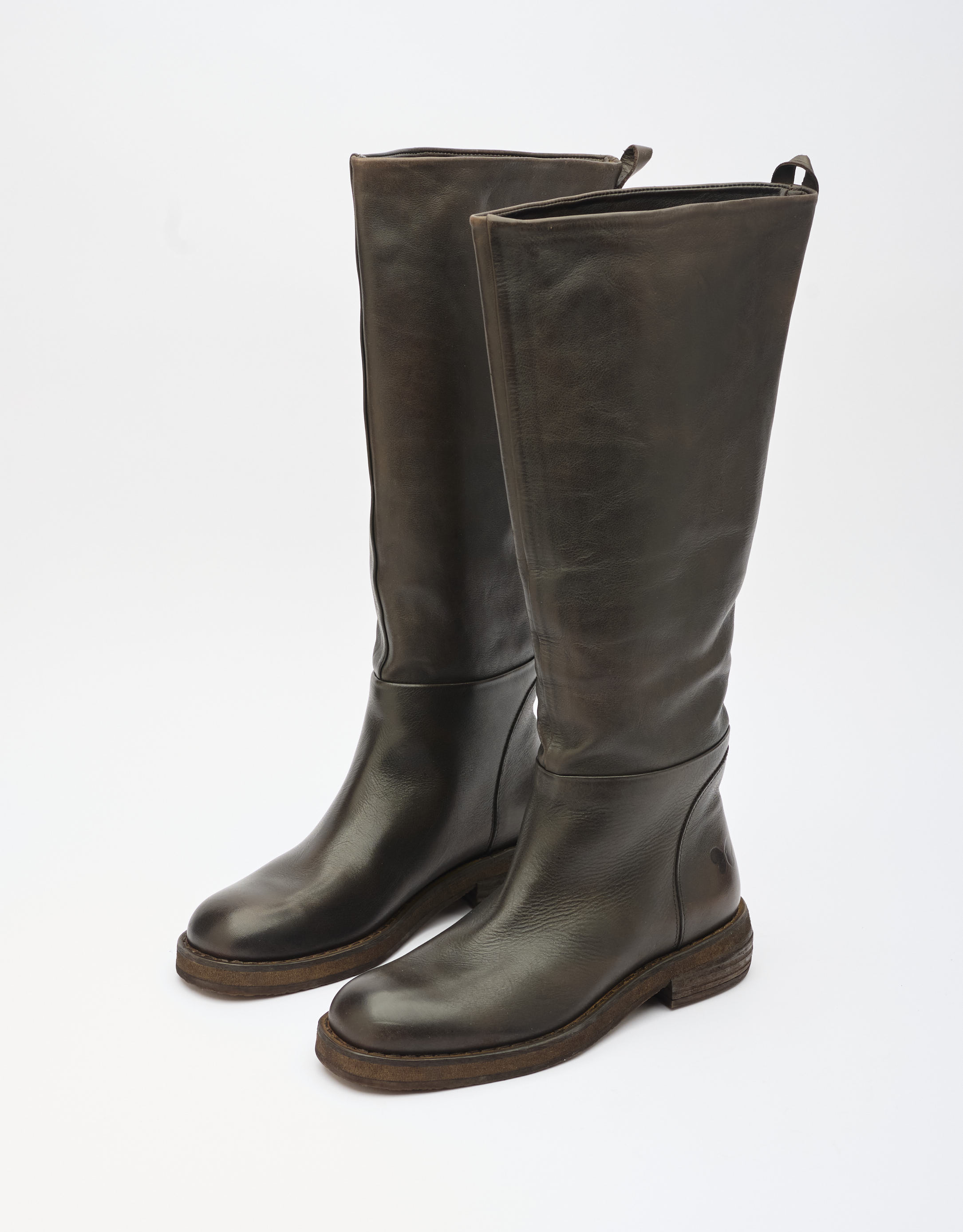 נעלי נשים - Felmini - מגפי עור CATRIN - חום כהה2