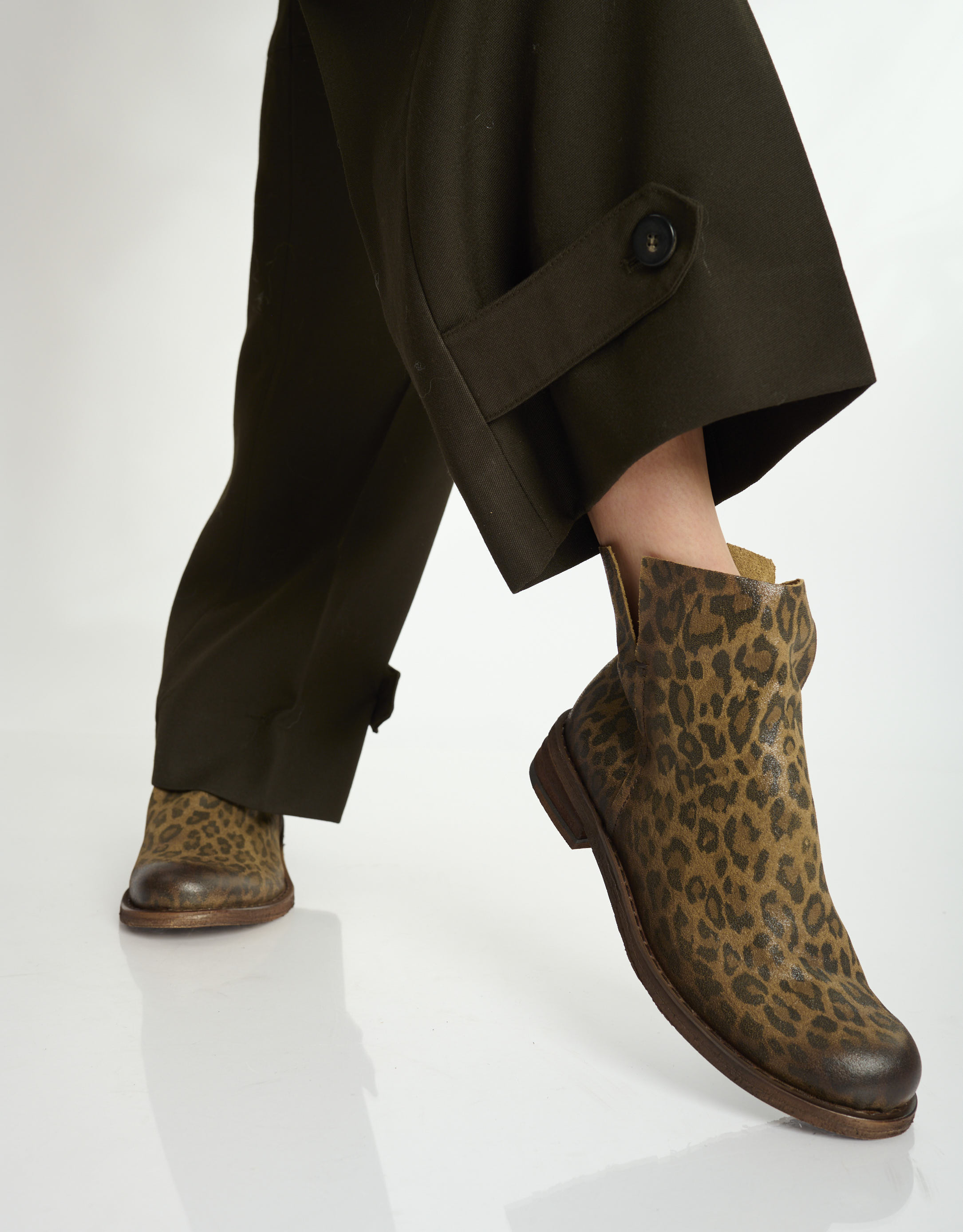 נעלי נשים - Felmini - מגפונים מנומרים GREDO - חום מנומר3