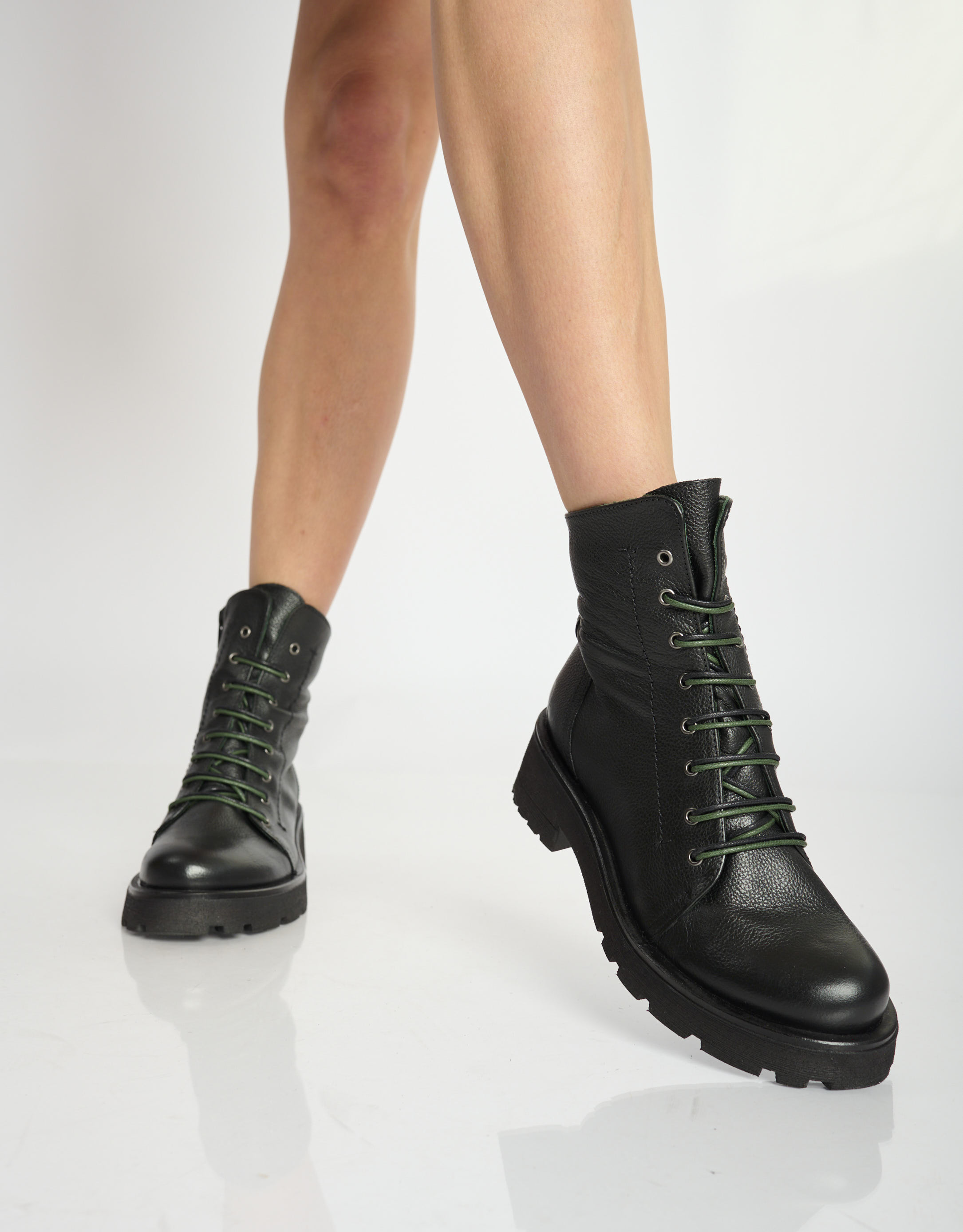 נעלי נשים - Felmini - מגפונים עם שרוכים NADIR - שחור3