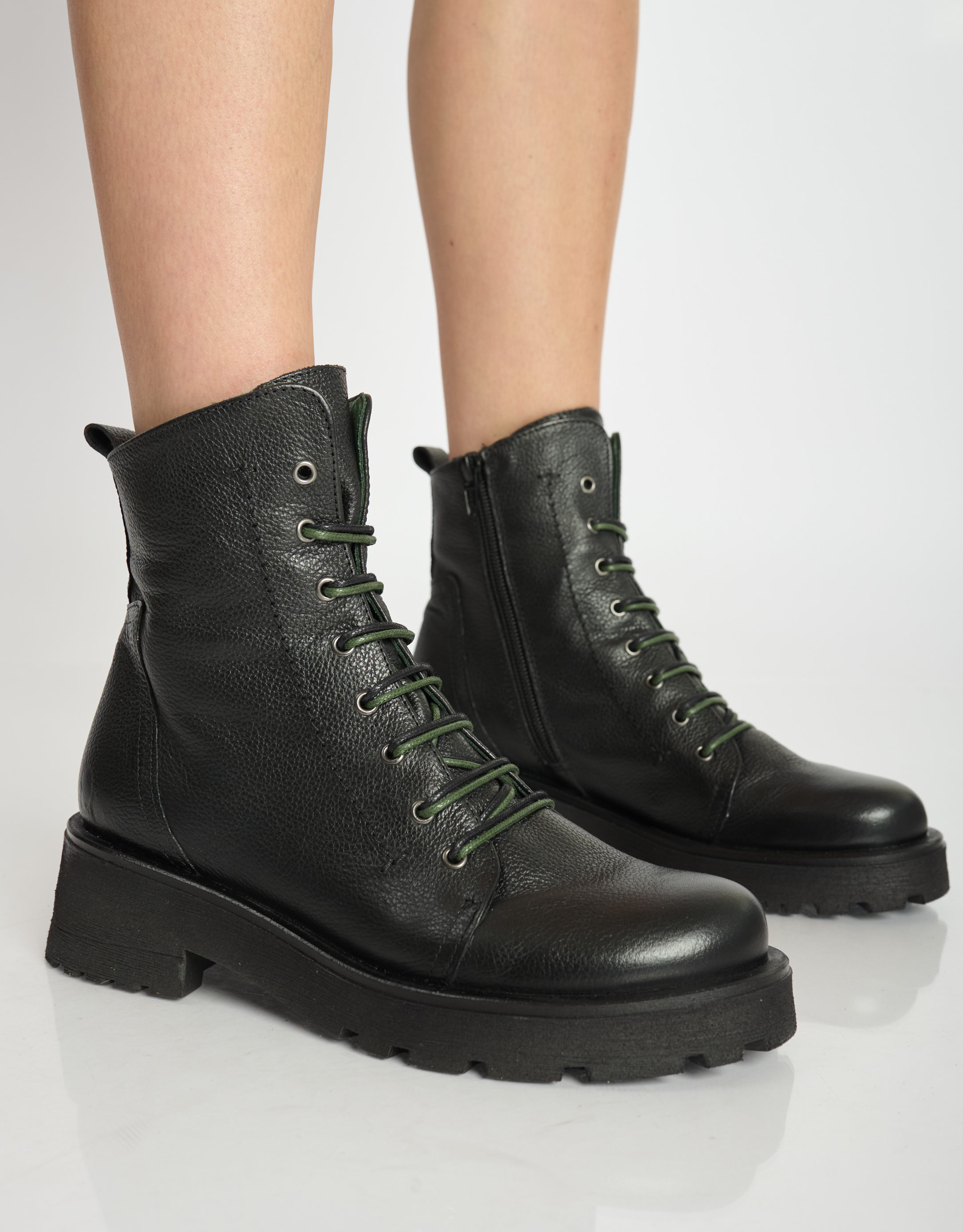 נעלי נשים - Felmini - מגפונים עם שרוכים NADIR - שחור4