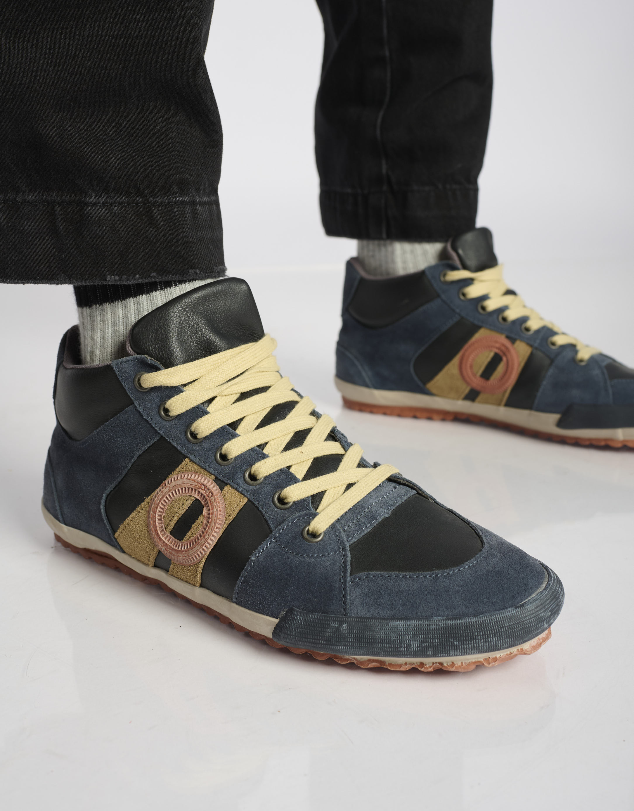 נעלי גברים - Aro - סניקרס גבוהות מעור IDO - כחול3