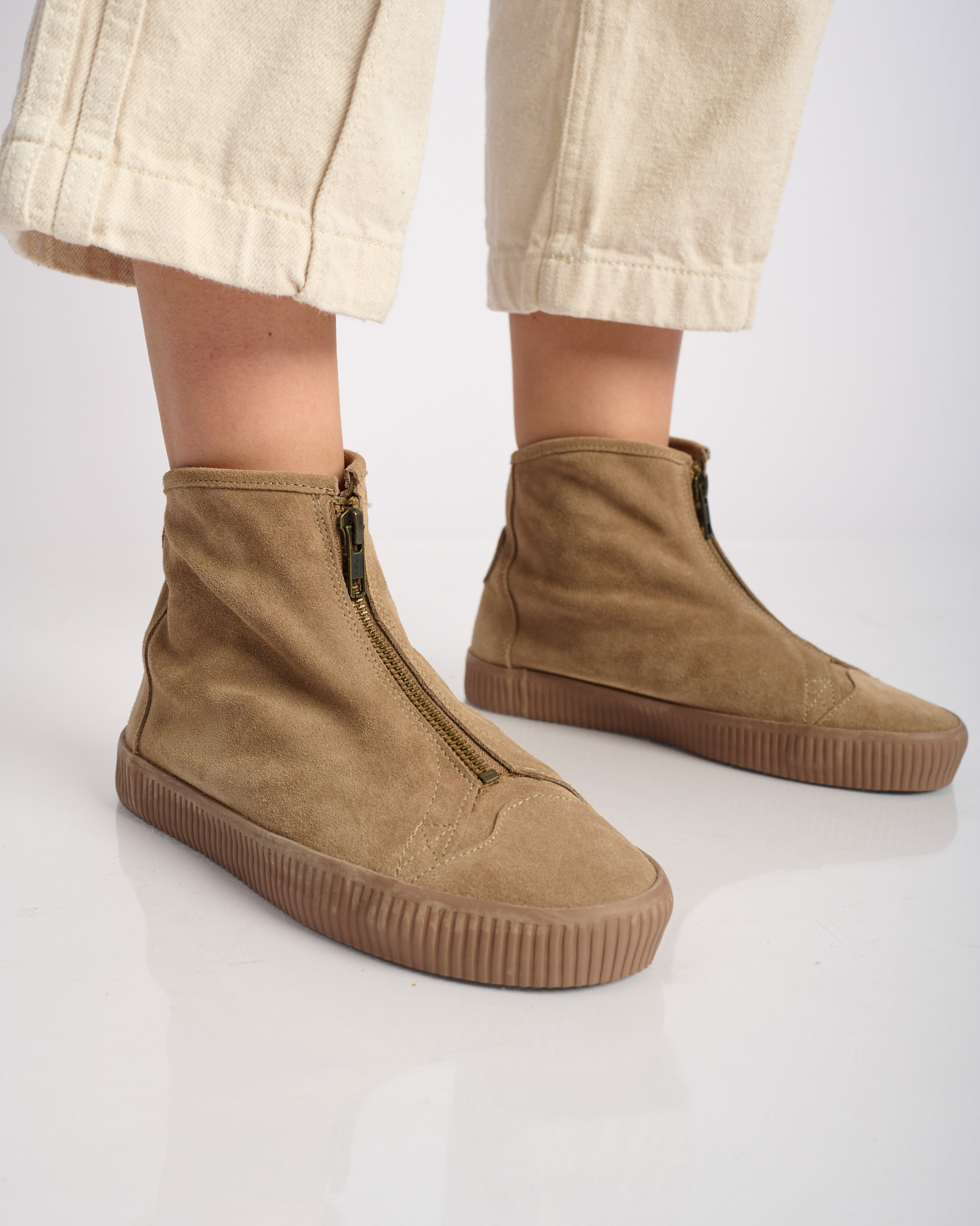 נעלי נשים - Aro - מגפונים עם רוכסן NOELLE - חום בהיר2