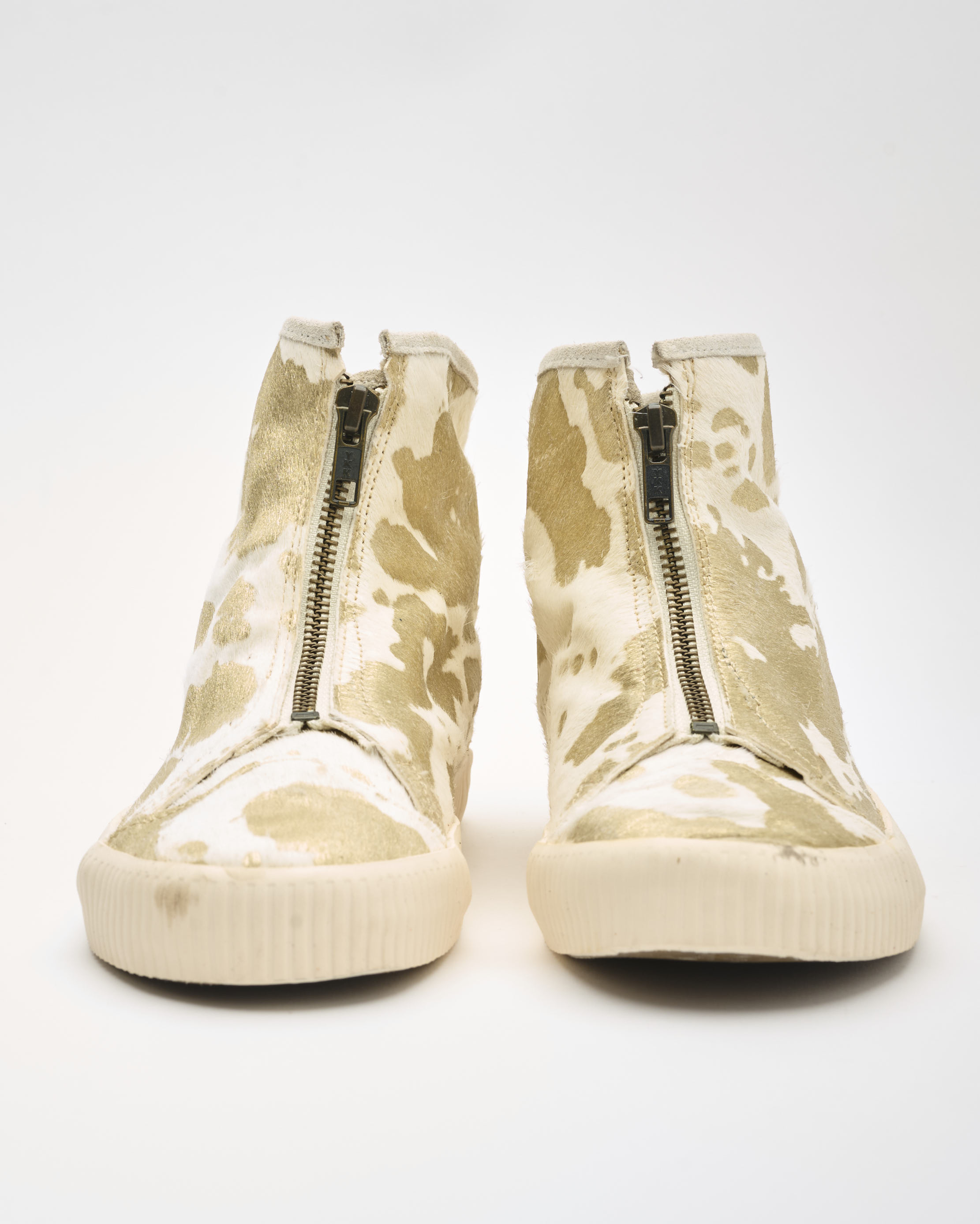 נעלי נשים - Aro - מגפונים עם והדפס  NOELLE - לבן   זהב3