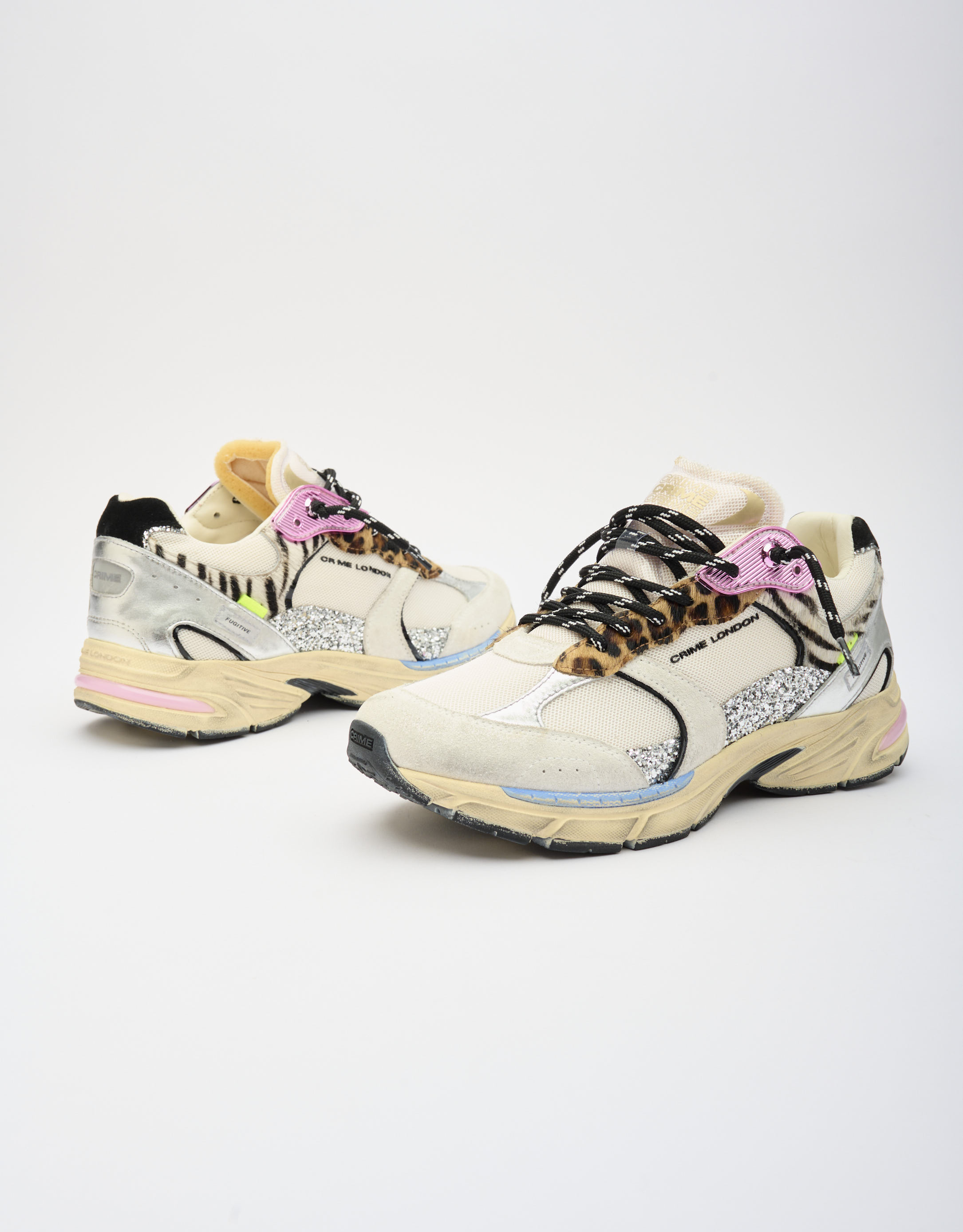 נעלי נשים - Crime London - סניקרס MIA - לבן1