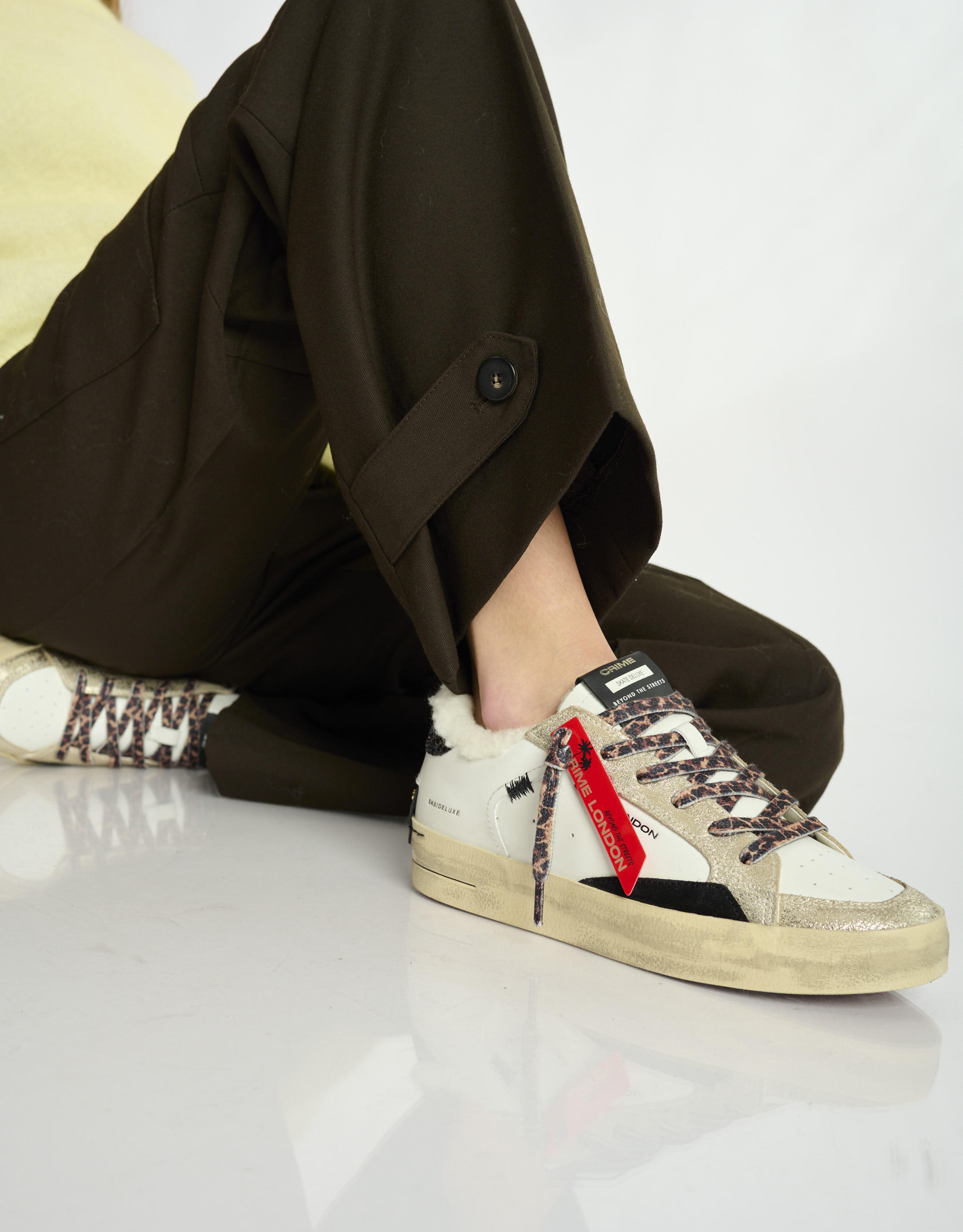 נעלי נשים - Crime London - סניקרס FREYA - לבן1