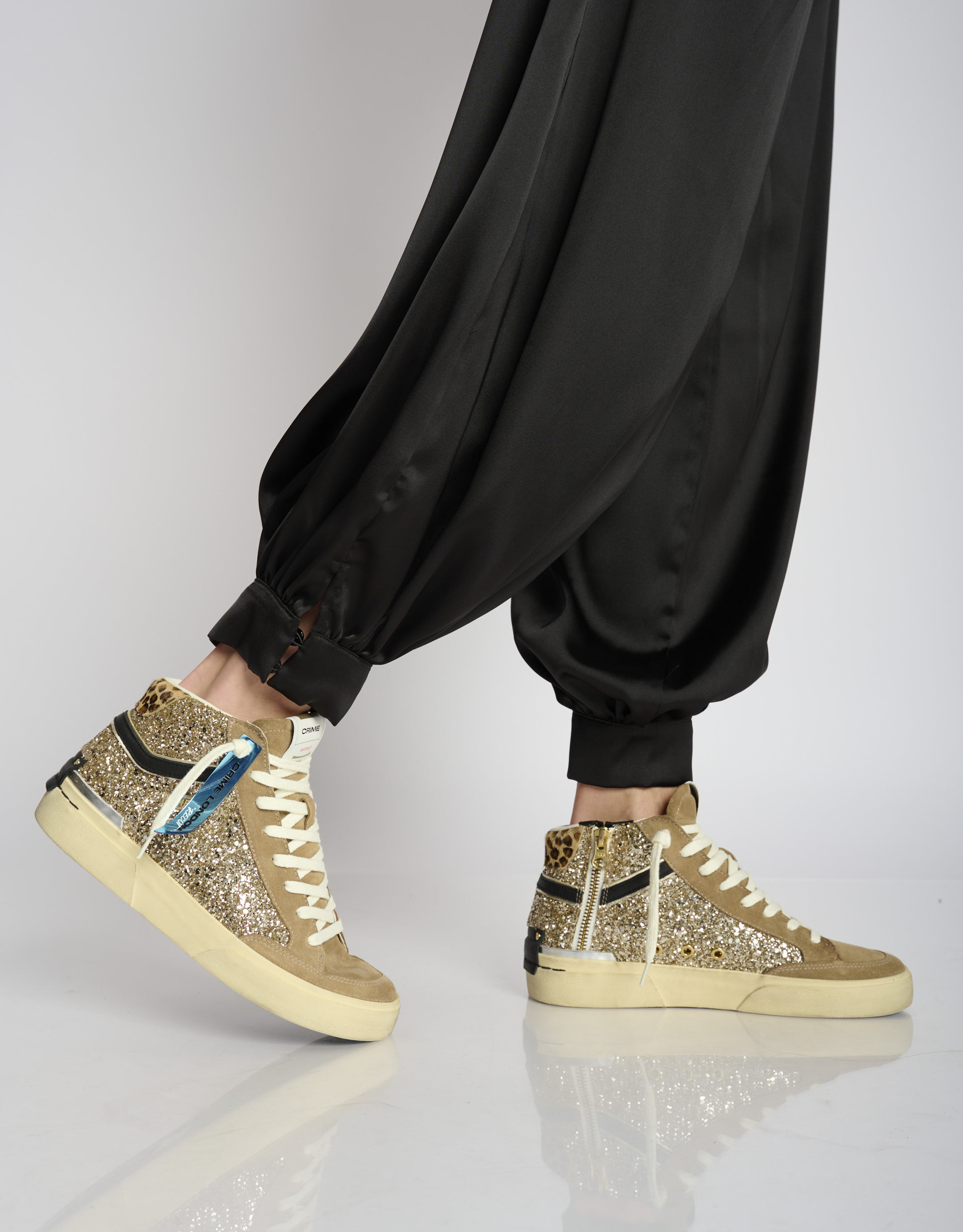 נעלי נשים - Crime London - סניקרס גבוהות JONAS - זהב1