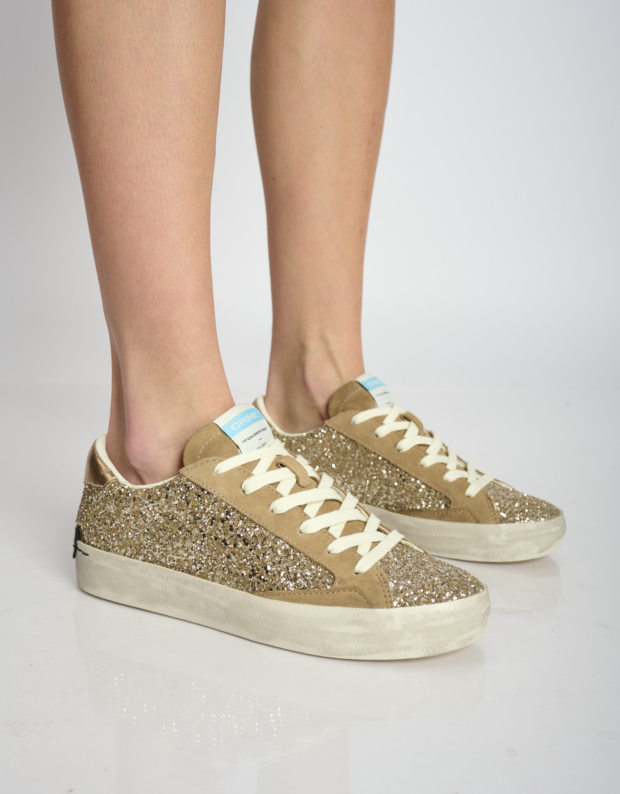 נעלי נשים - Crime London - סניקרס AGNES - בז   זהב2
