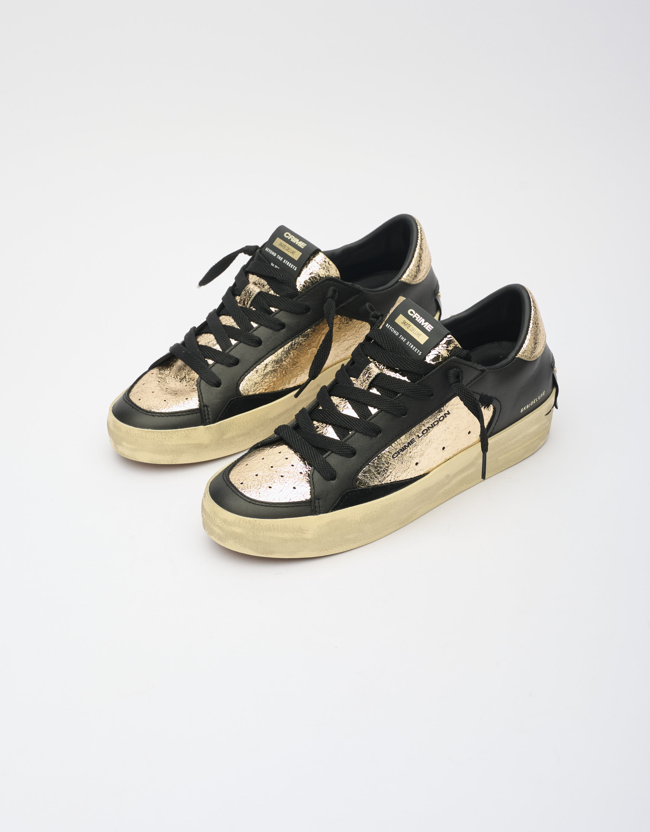 נעלי נשים - Crime London - סניקרס FREYA פלטפורמה - שחור   זהב3
