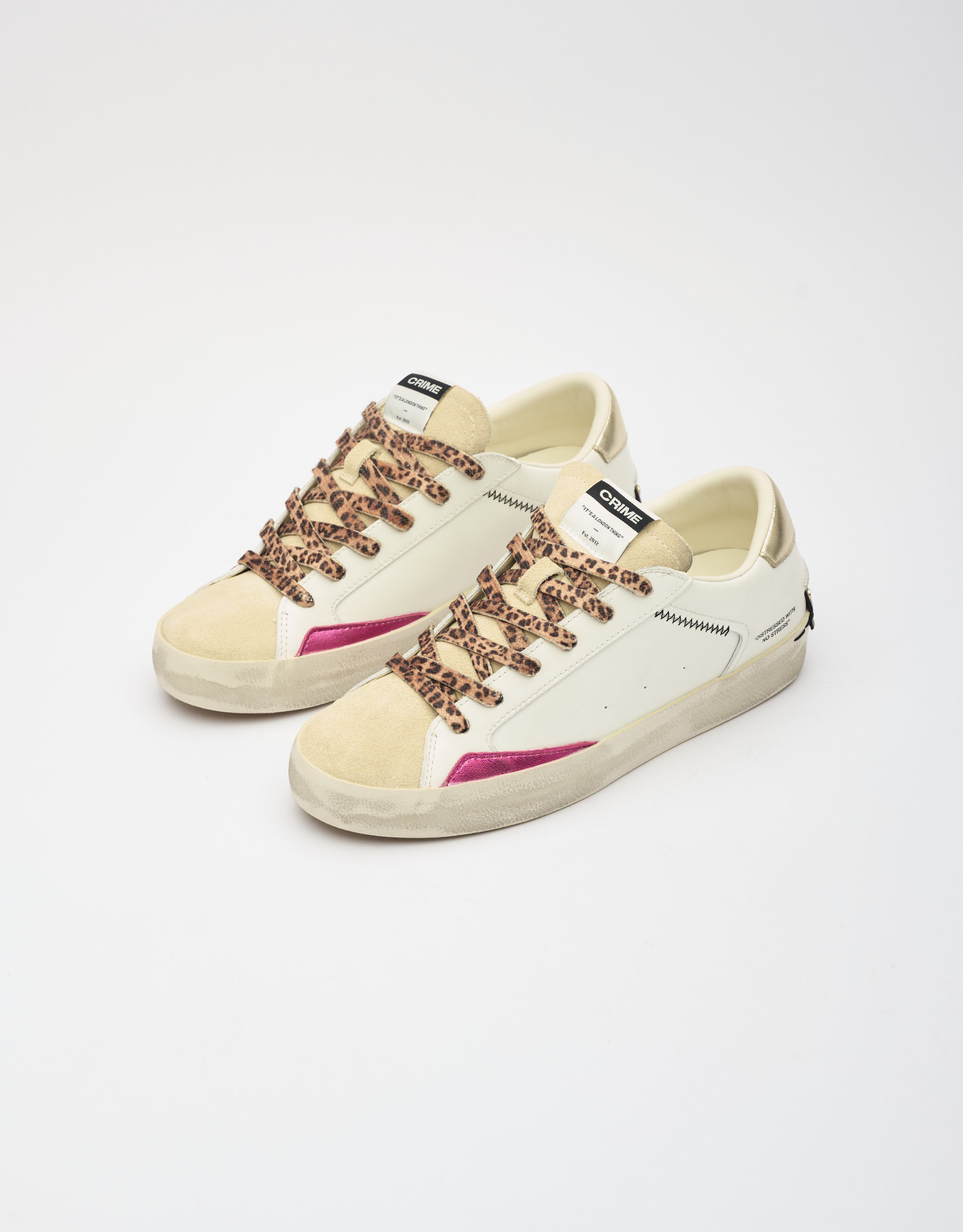 נעלי נשים - Crime London - סניקרס AGNES - לבן2
