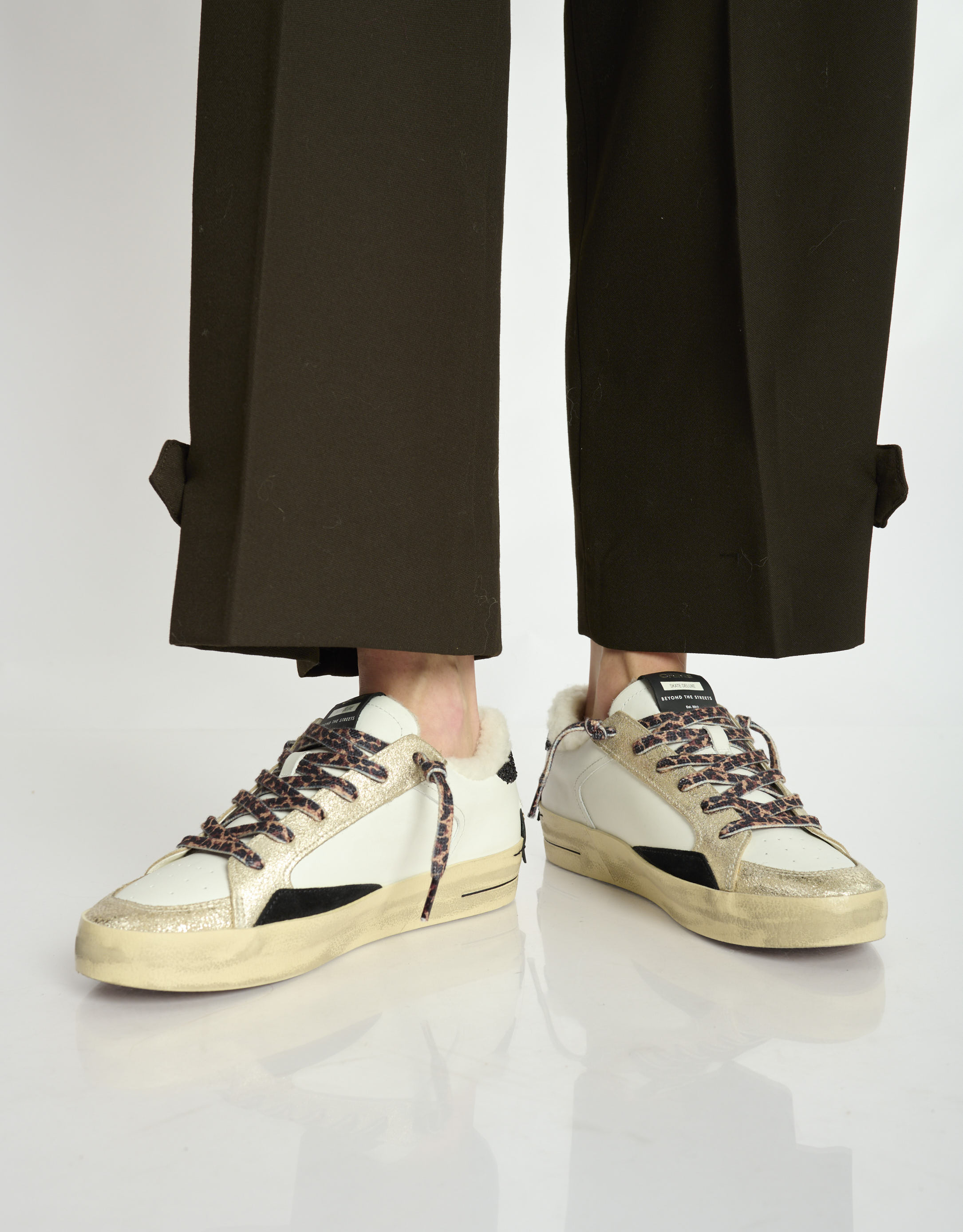 נעלי נשים - Crime London - סניקרס FREYA - לבן2