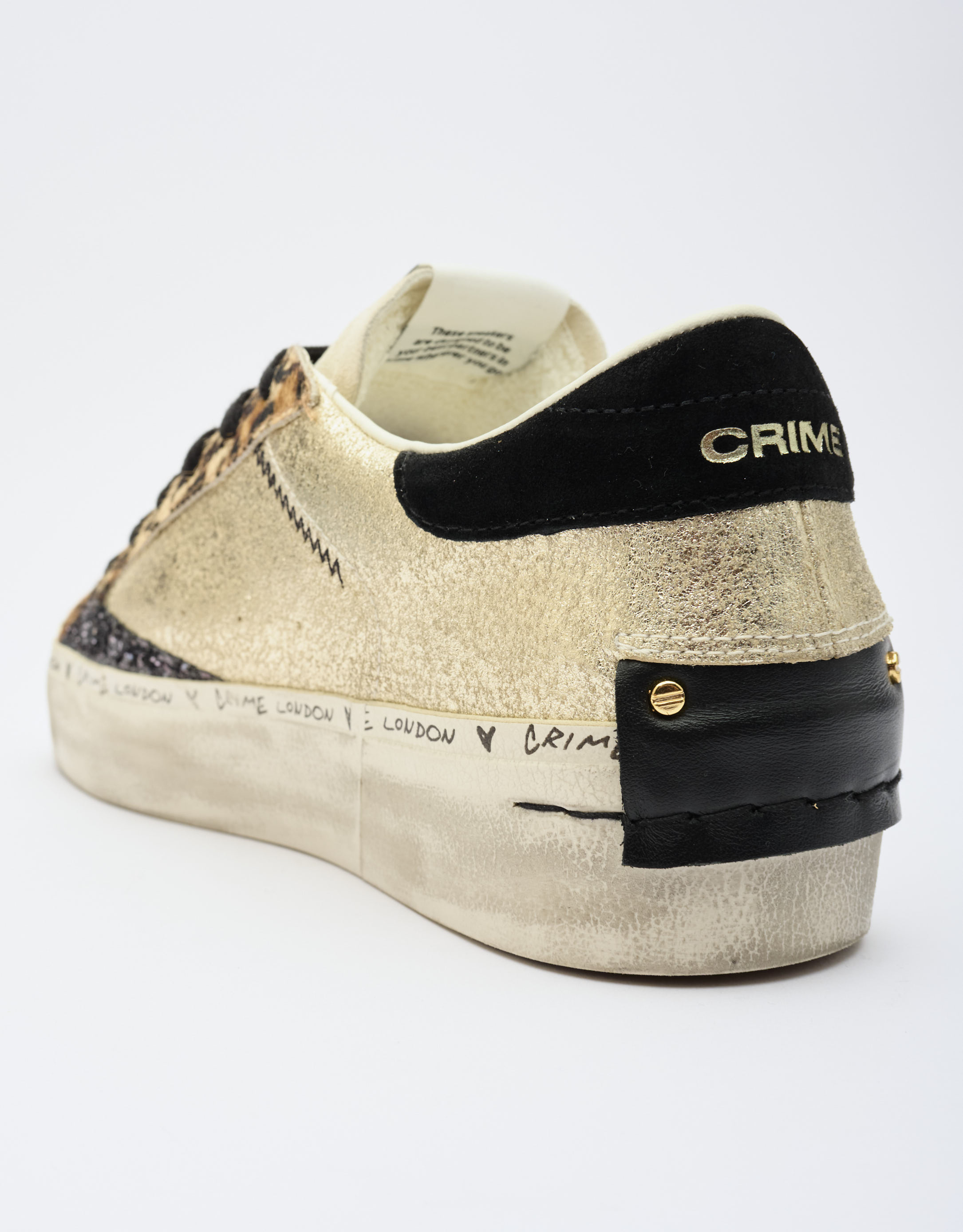 נעלי נשים - Crime London - סניקרס AGNES פלטפורמה - זהב4
