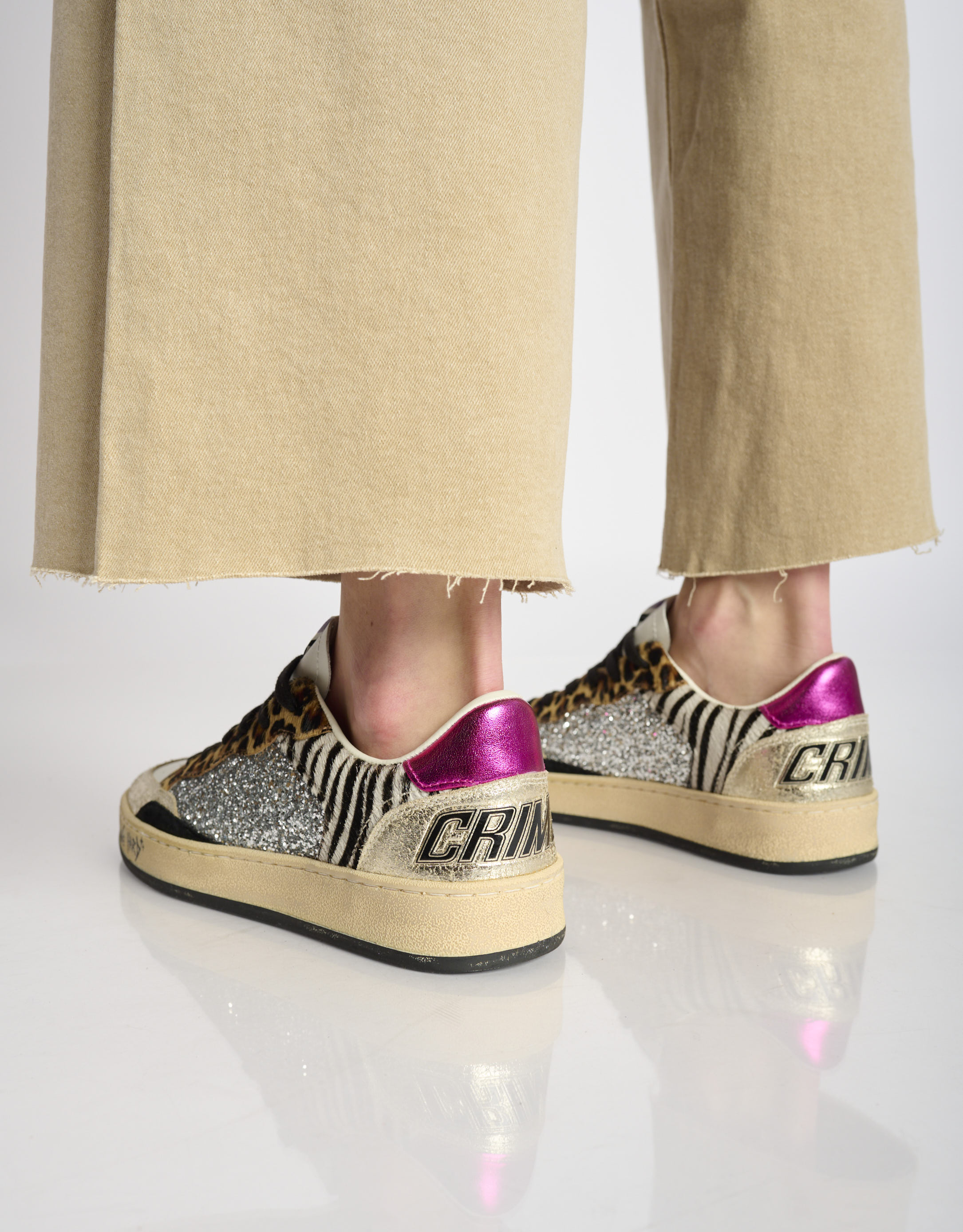 נעלי נשים - Crime London - סניקרס IGGY - זהב כסף4
