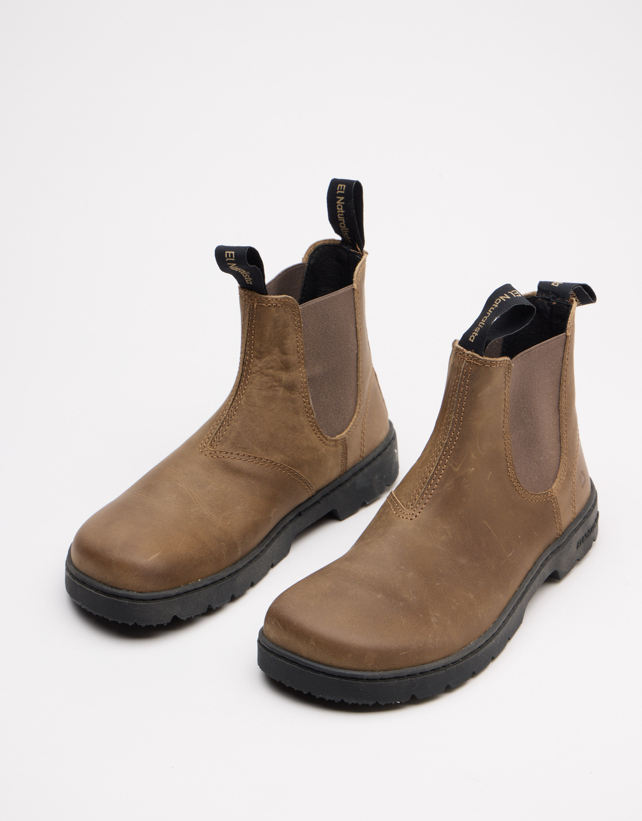 נעלי נשים - El Naturalista - מגפוני צ'לסי NOMADA - חום בהיר2