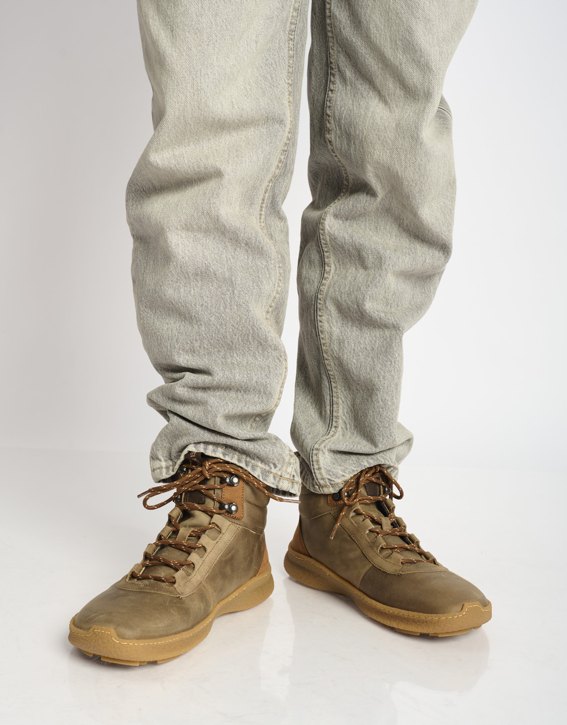 נעלי גברים - El Naturalista - נעלי עור גבוהות OROEL - אפור חום3