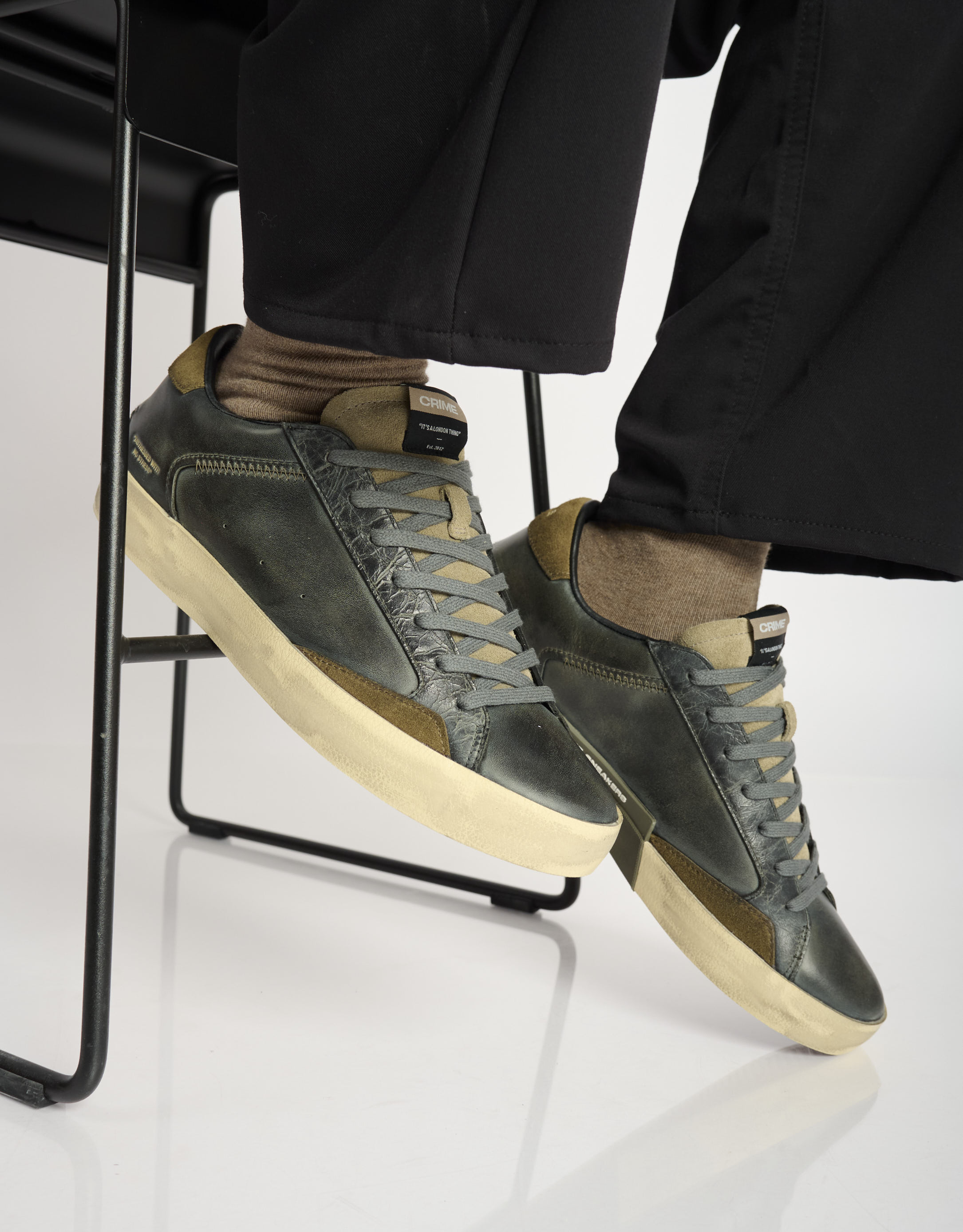 נעלי גברים - Crime London - סניקרס TOMMY - שחור1