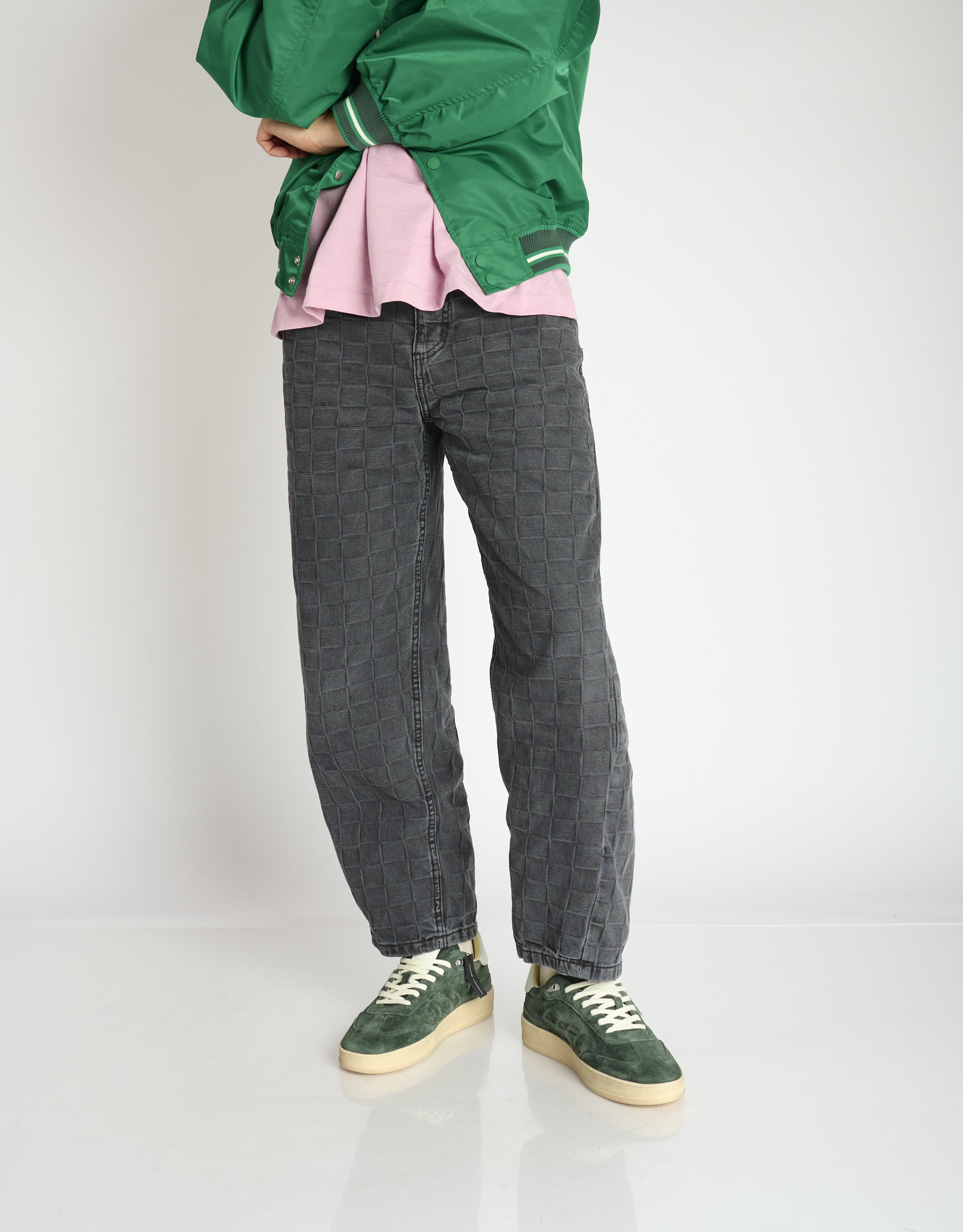 נעלי גברים - Crime London - סניקרס זמש OZZY - ירוק1