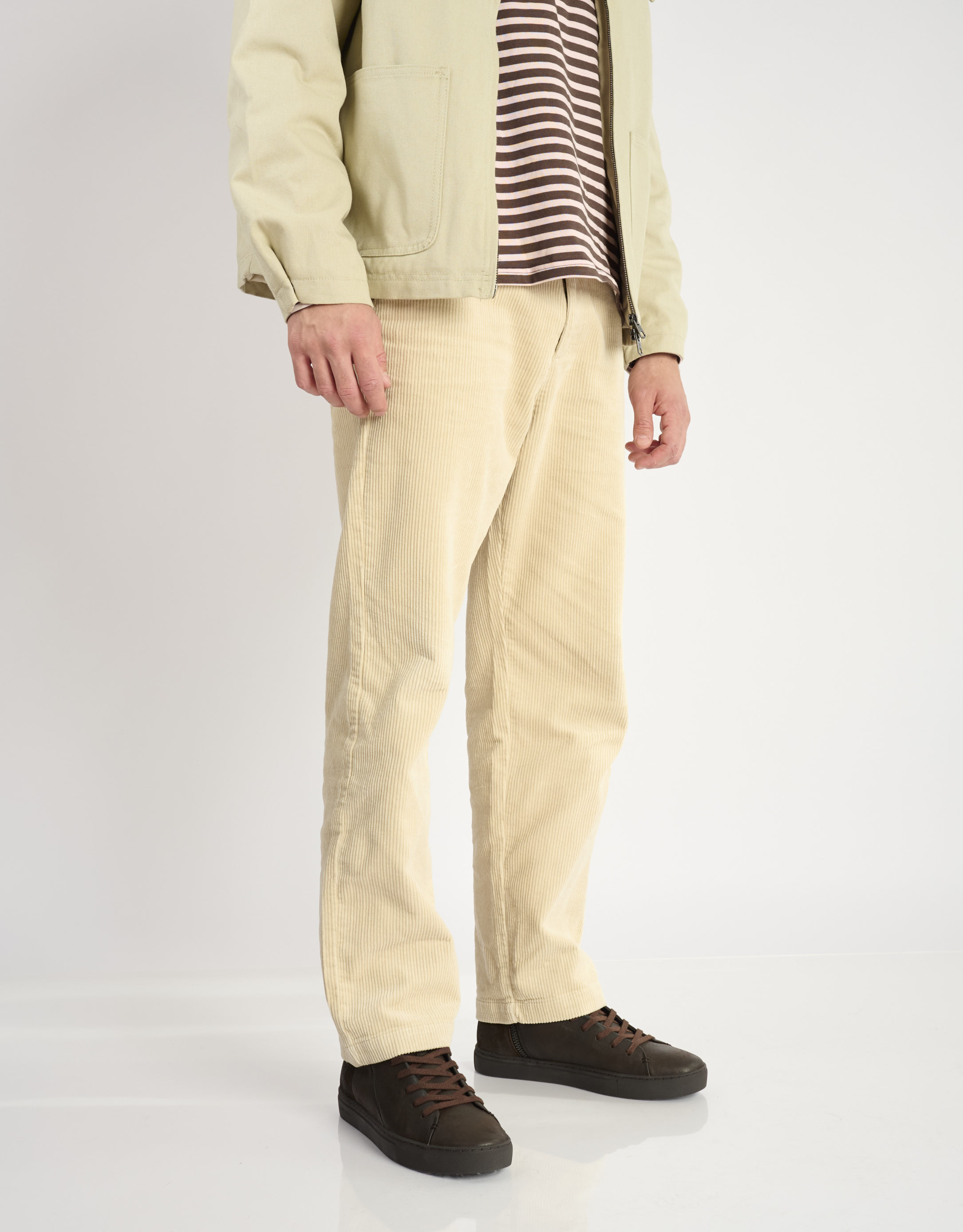 נעלי גברים - Crime London - סניקרס גבוהות KANE - חום2