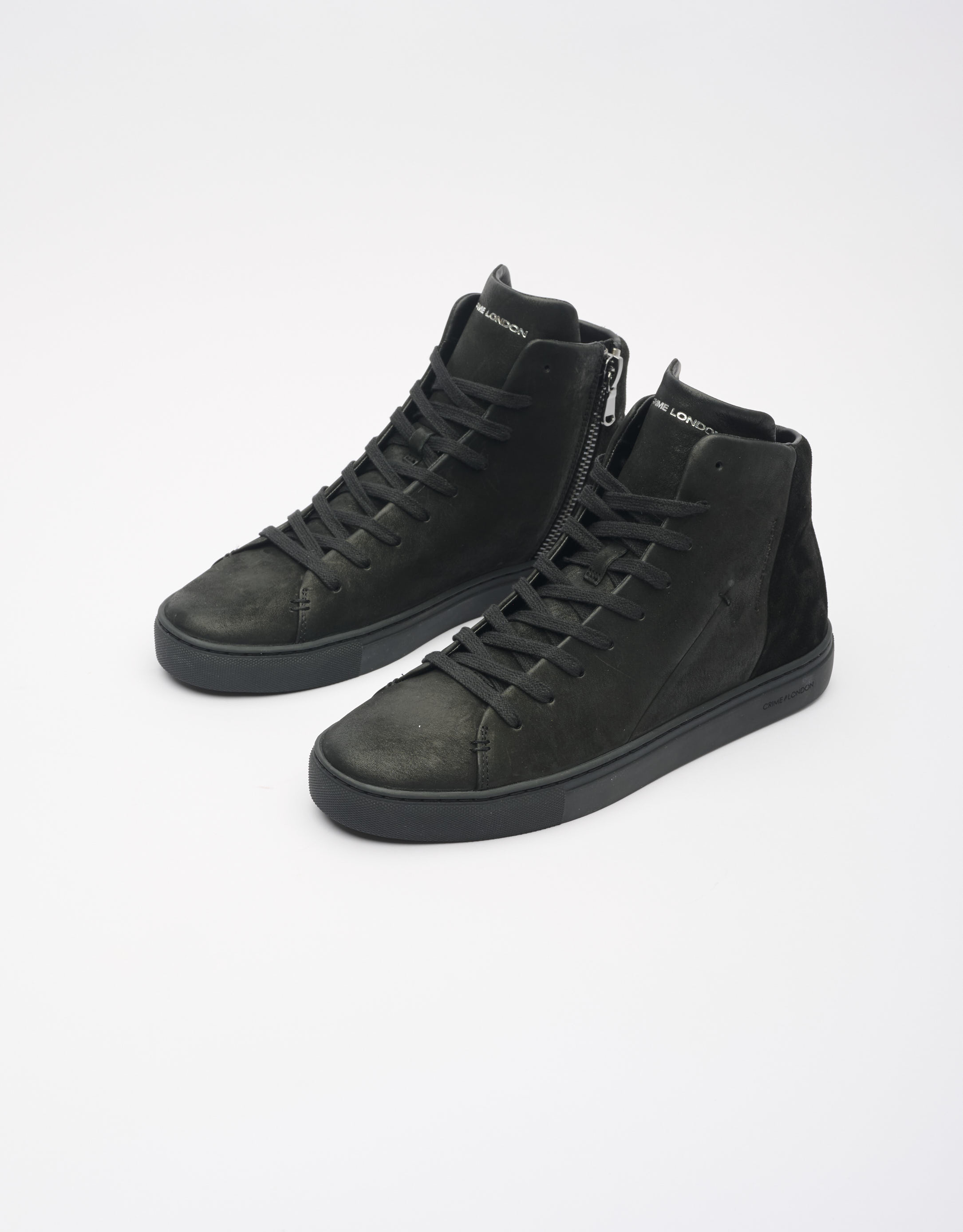 נעלי גברים - Crime London - סניקרס גבוהות KANE - שחור2
