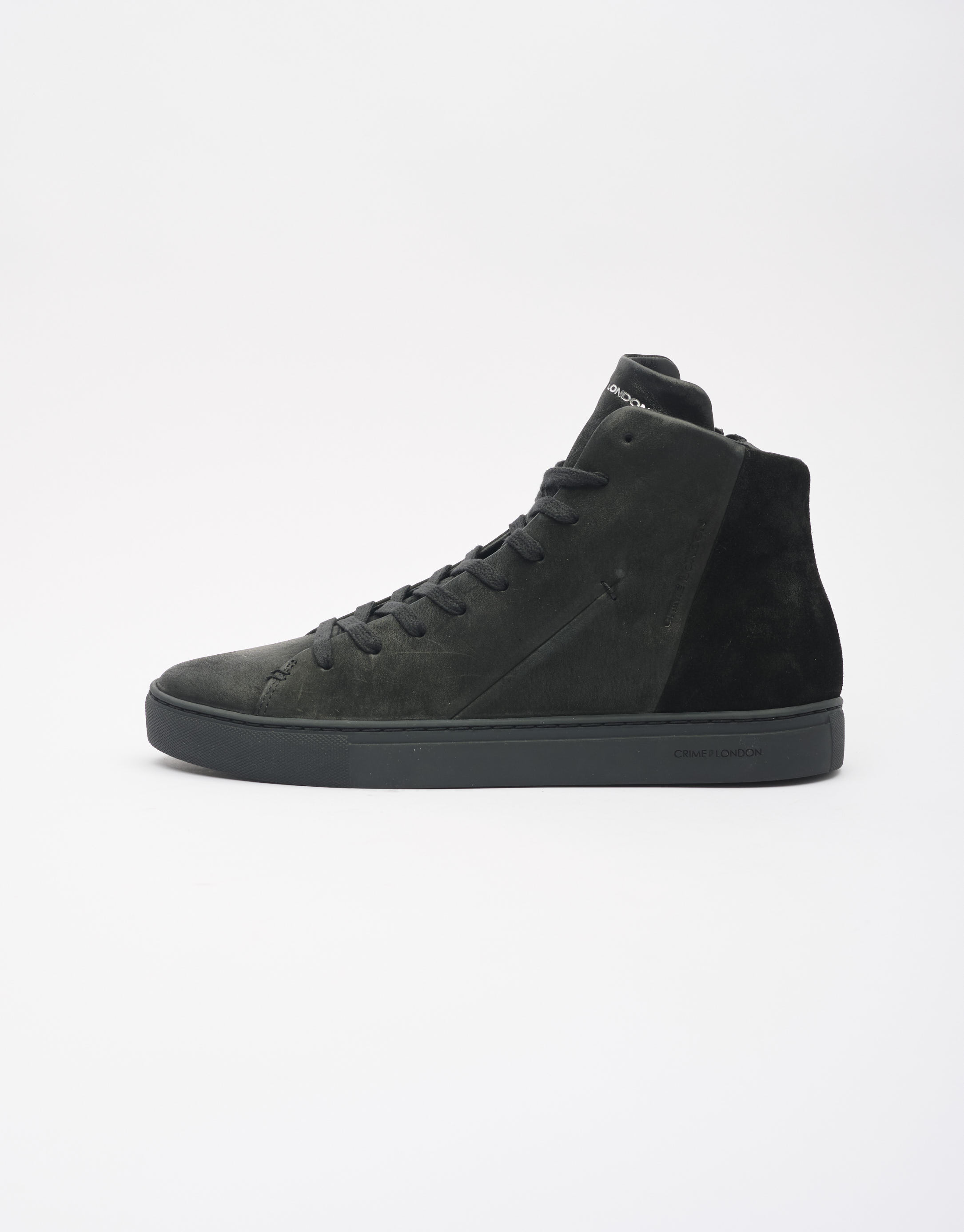 נעלי גברים - Crime London - סניקרס גבוהות KANE - שחור4