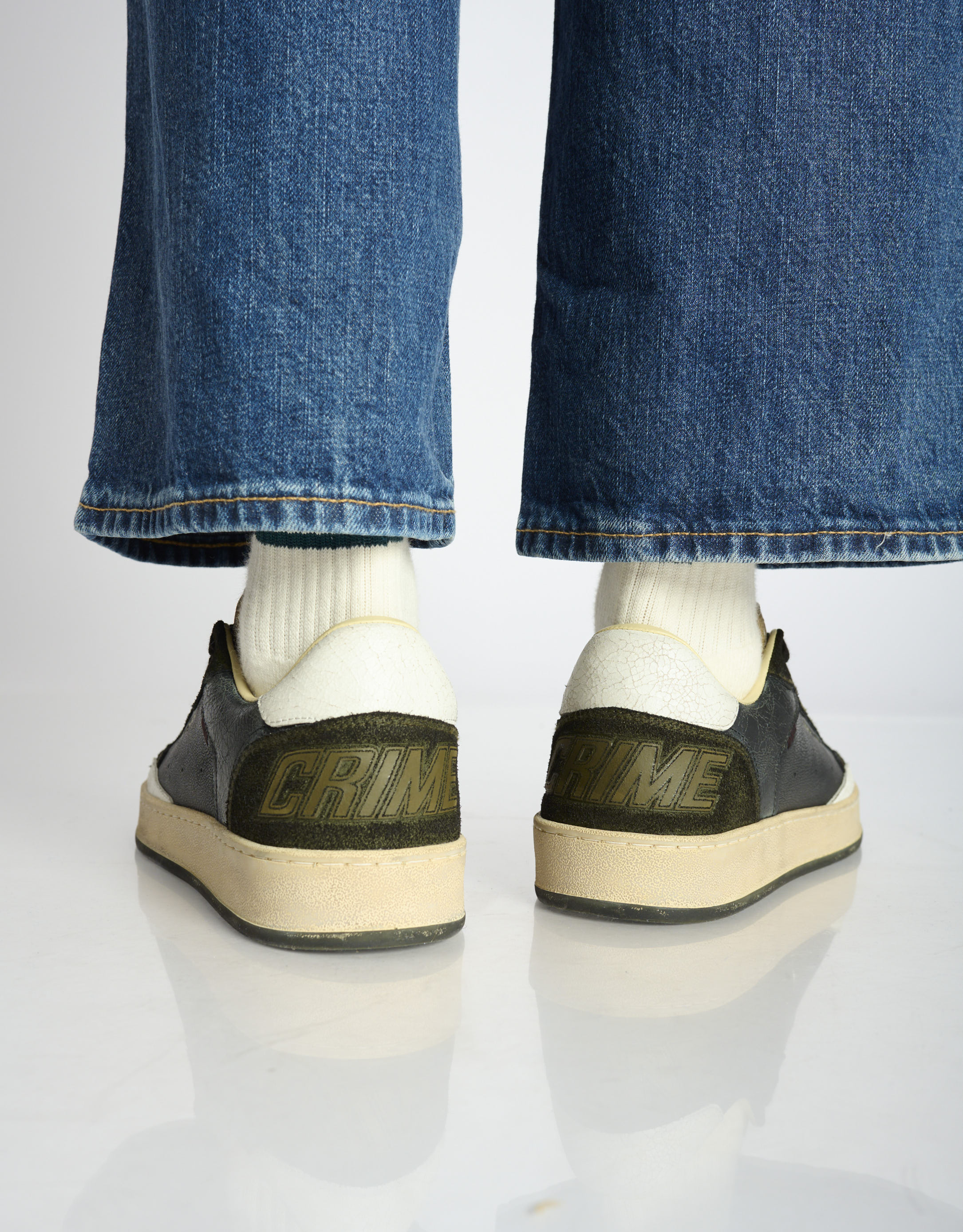 נעלי גברים - Crime London - סניקרס LENNOX - שחור ירוק4