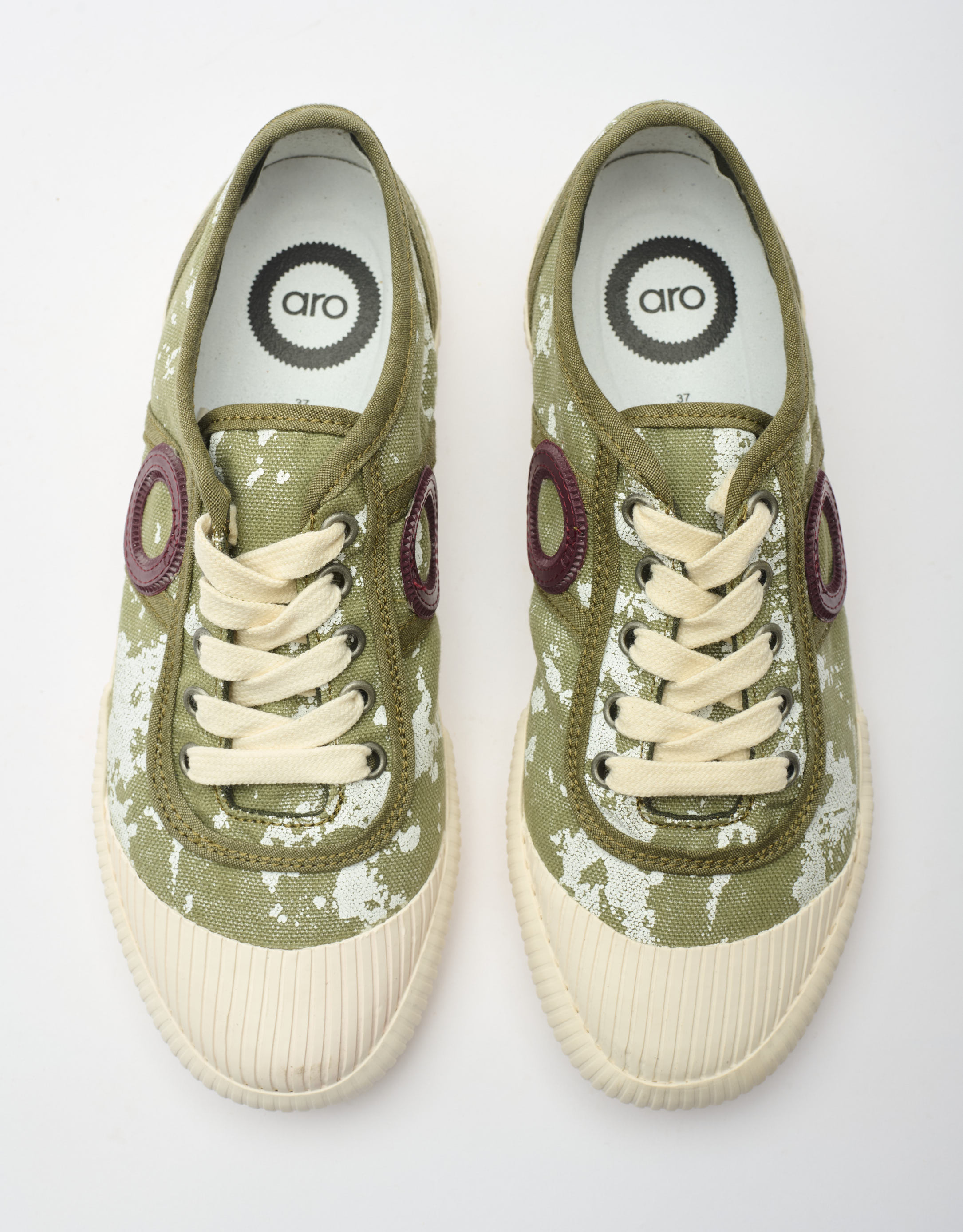 נעלי גברים - Aro - סניקרס בד CHARLIE - חאקי1