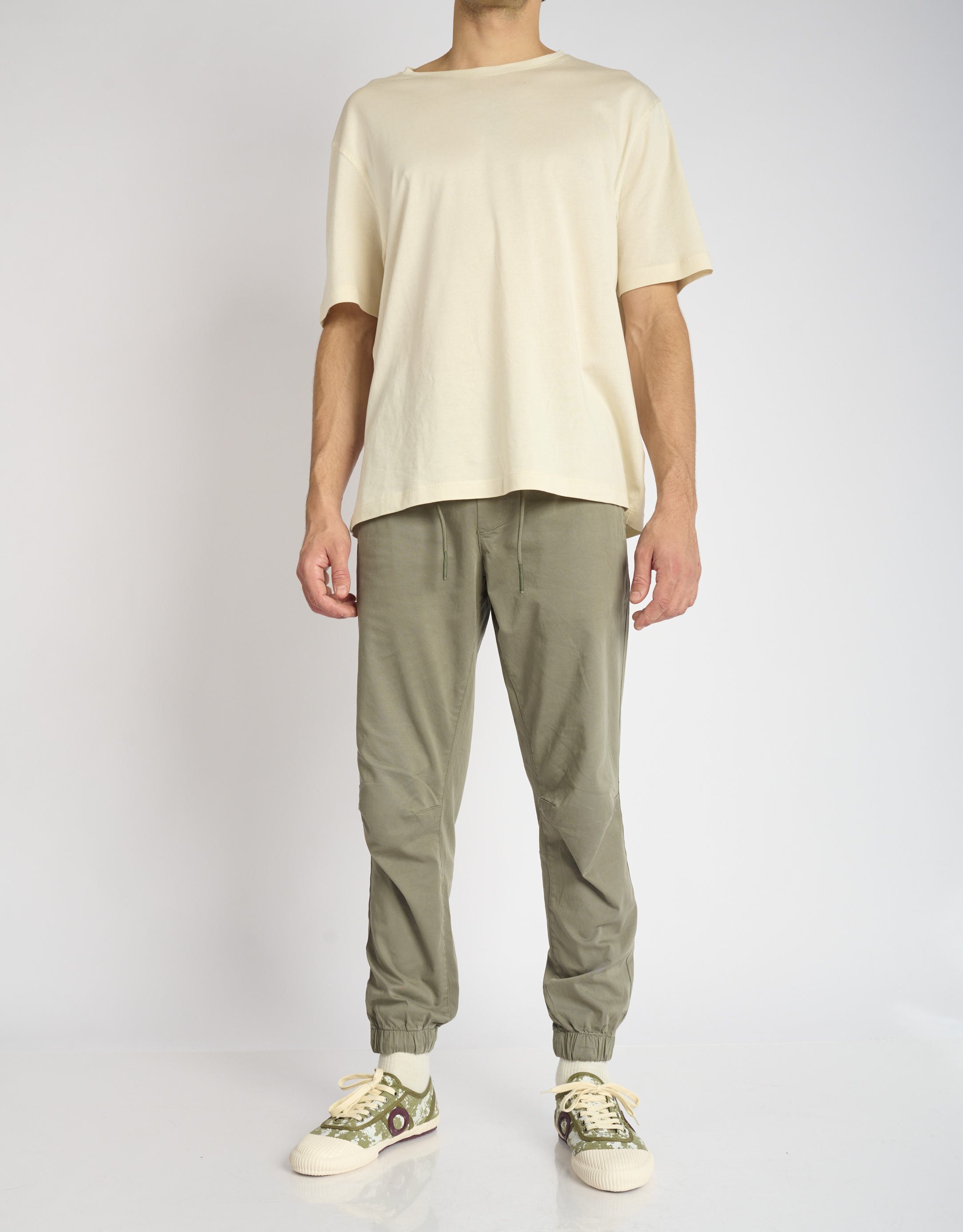 נעלי גברים - Aro - סניקרס בד CHARLIE - חאקי2