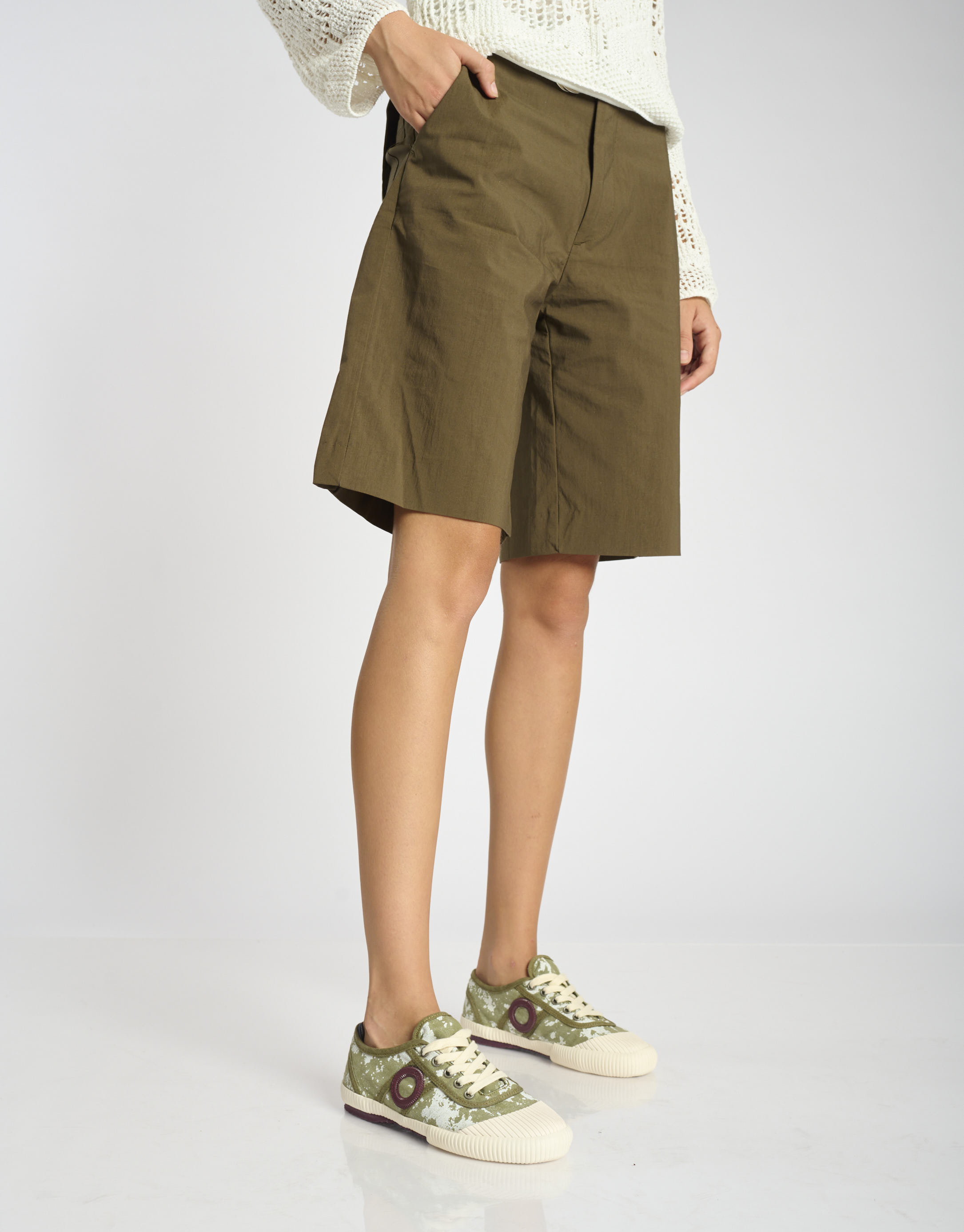 נעלי נשים - Aro - סניקרס בד CHARLIE C - חאקי4